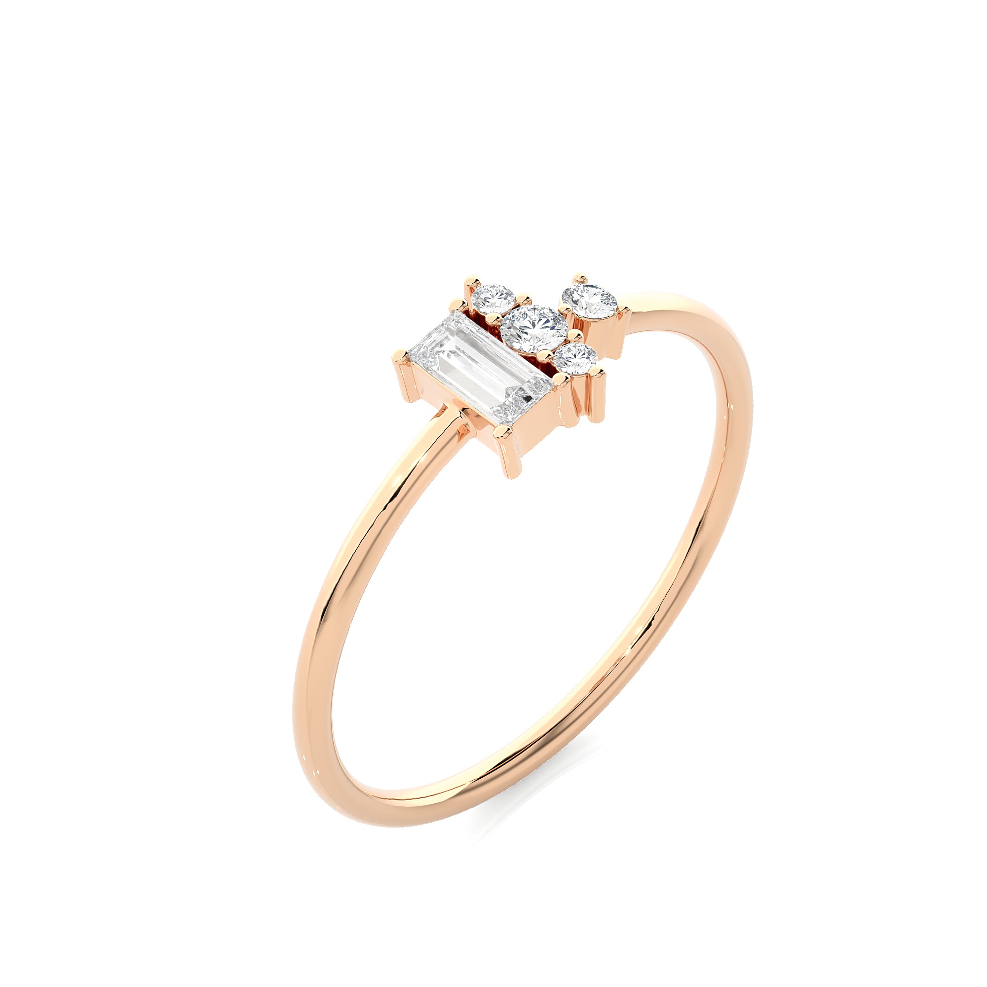 Light Minimalist Diamond Ring 3D print model_5