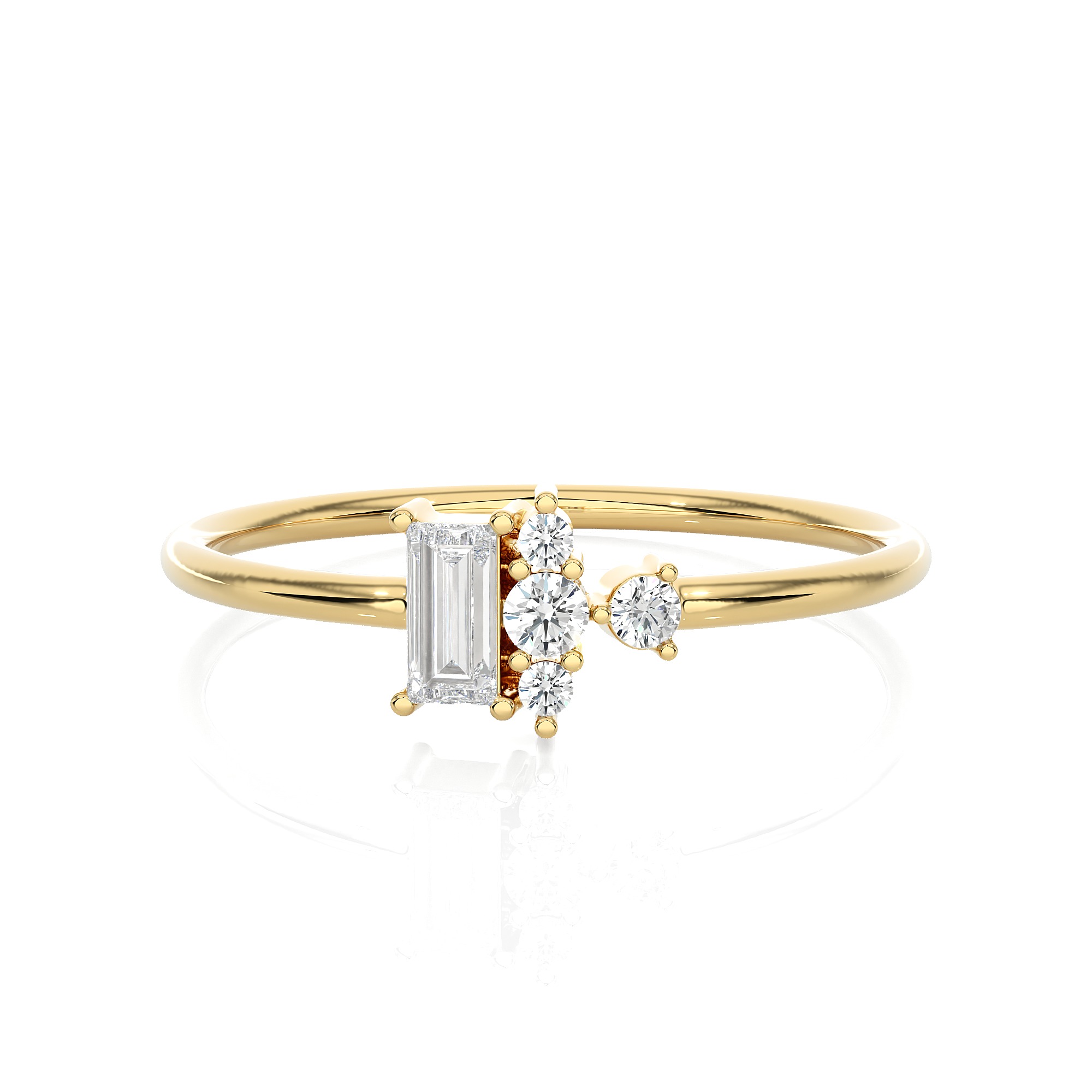 Light Minimalist Diamond Ring 3D print model_2