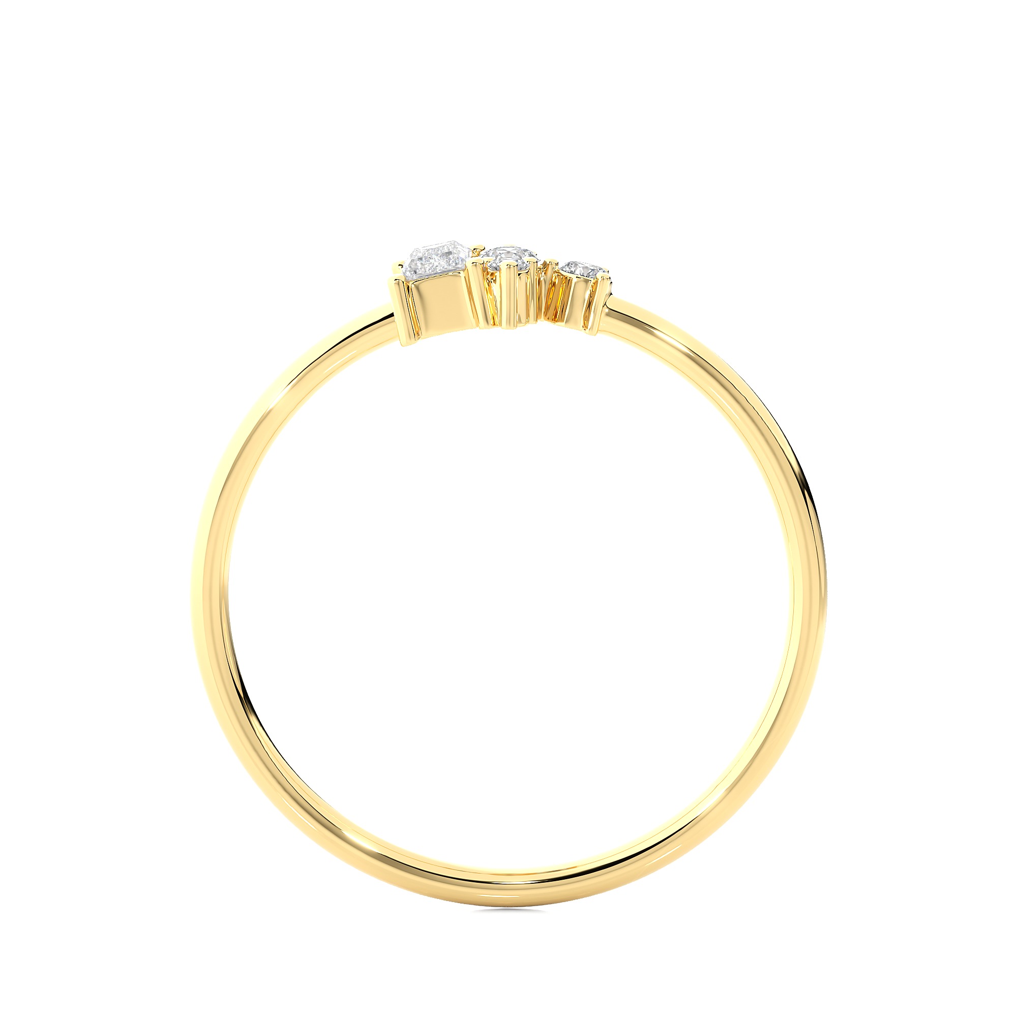 Light Minimalist Diamond Ring 3D print model_11
