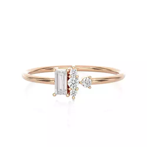 Light Minimalist Diamond Ring 3D print model