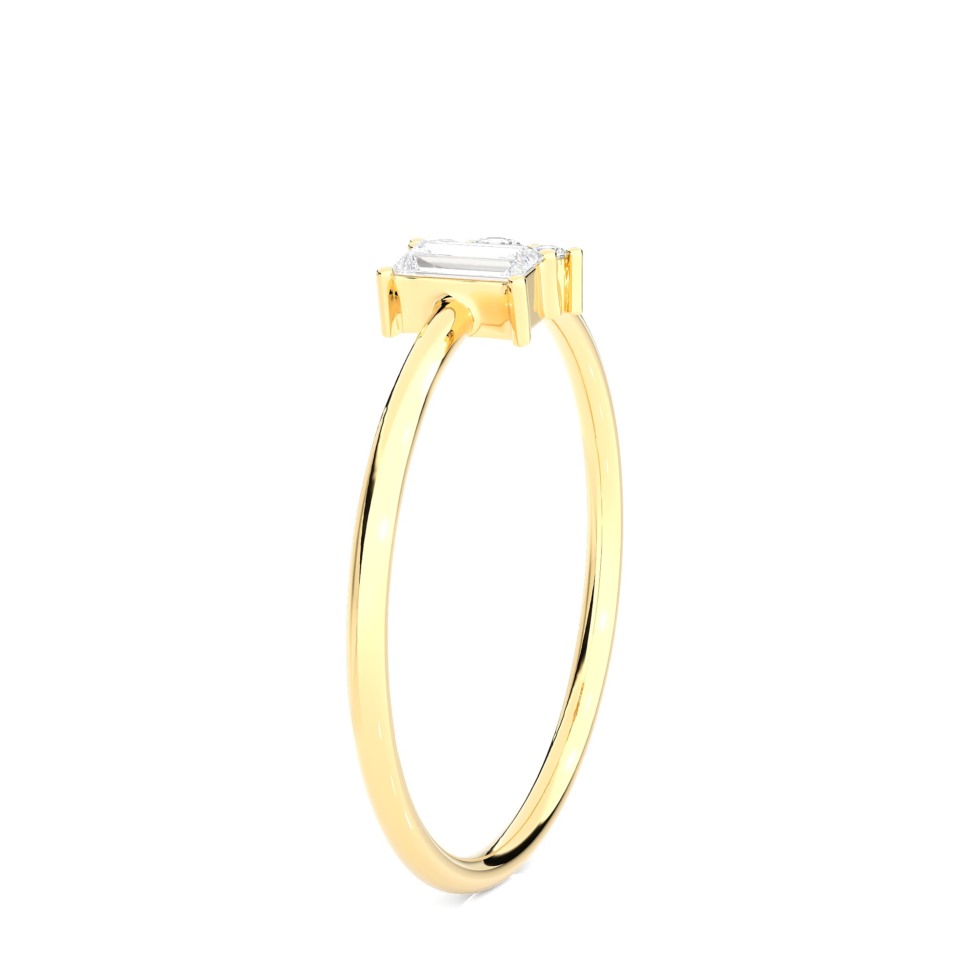 Light Minimalist Diamond Ring 3D print model_9