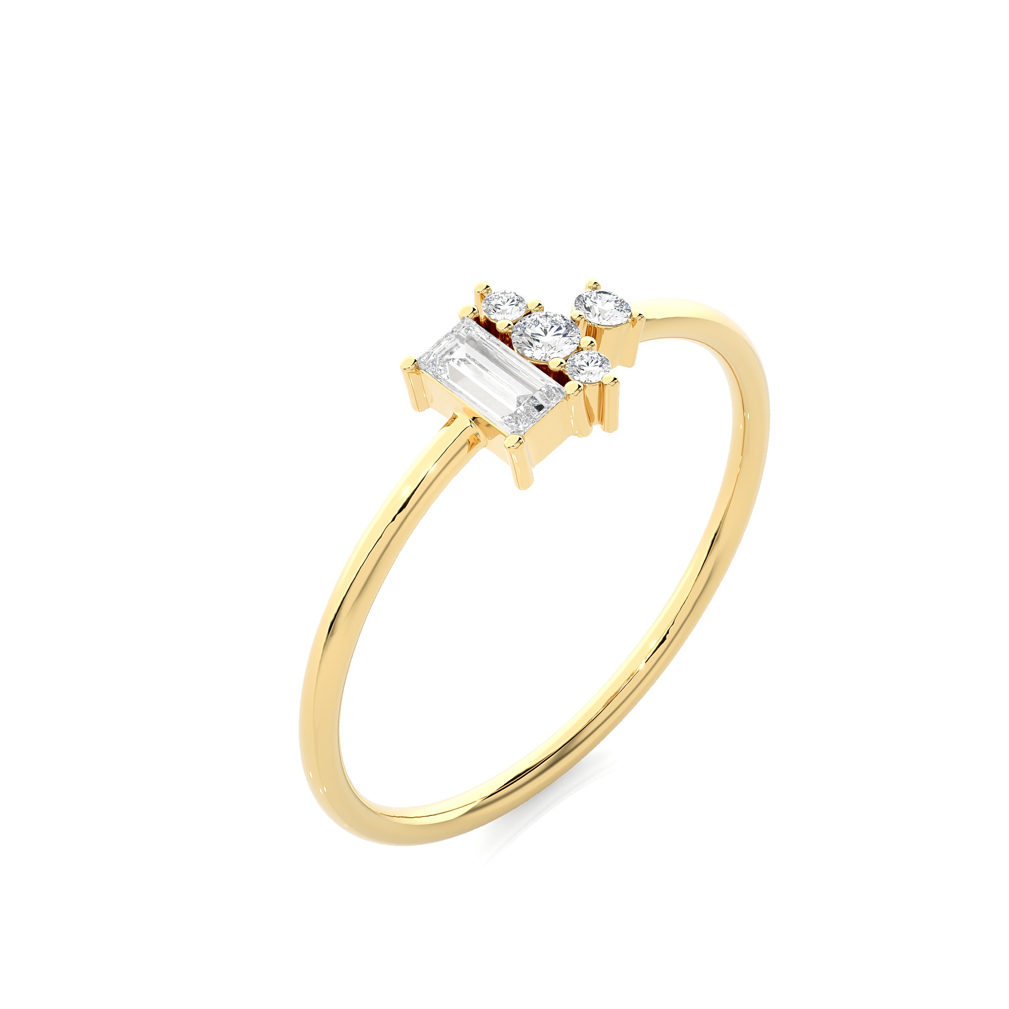 Light Minimalist Diamond Ring 3D print model_6