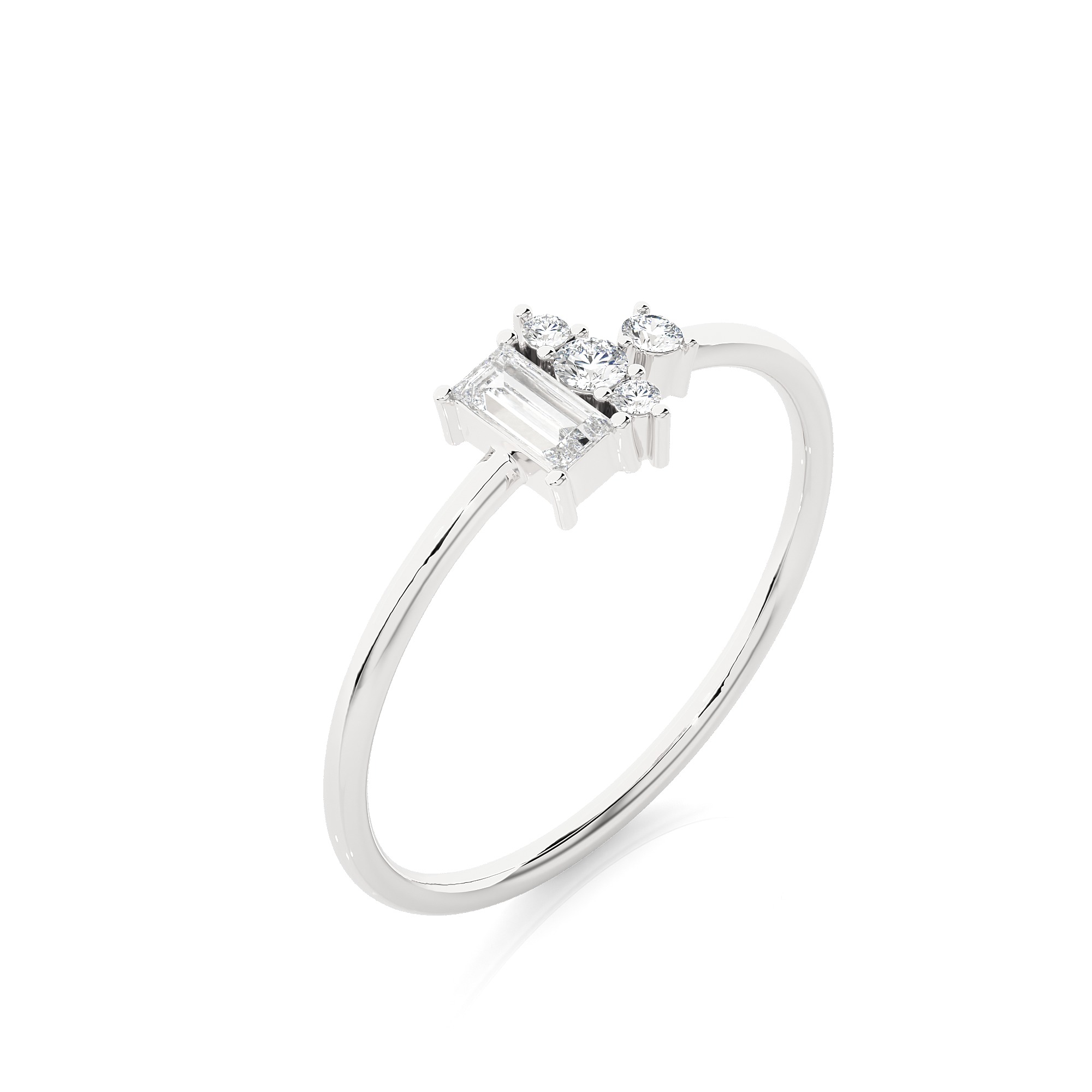 Light Minimalist Diamond Ring 3D print model_3