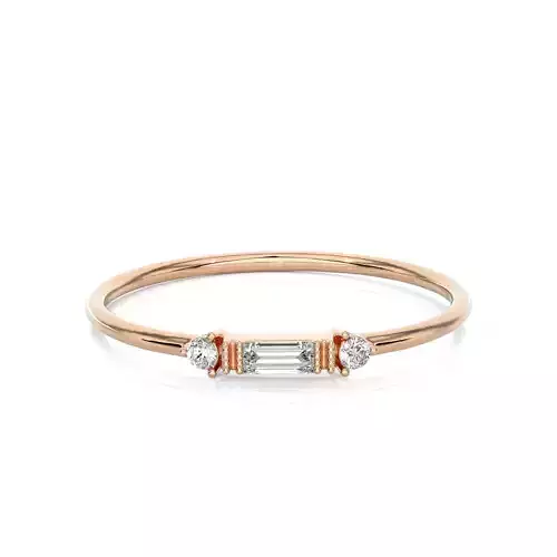 Light Minimalist Diamond Ring 3D print model