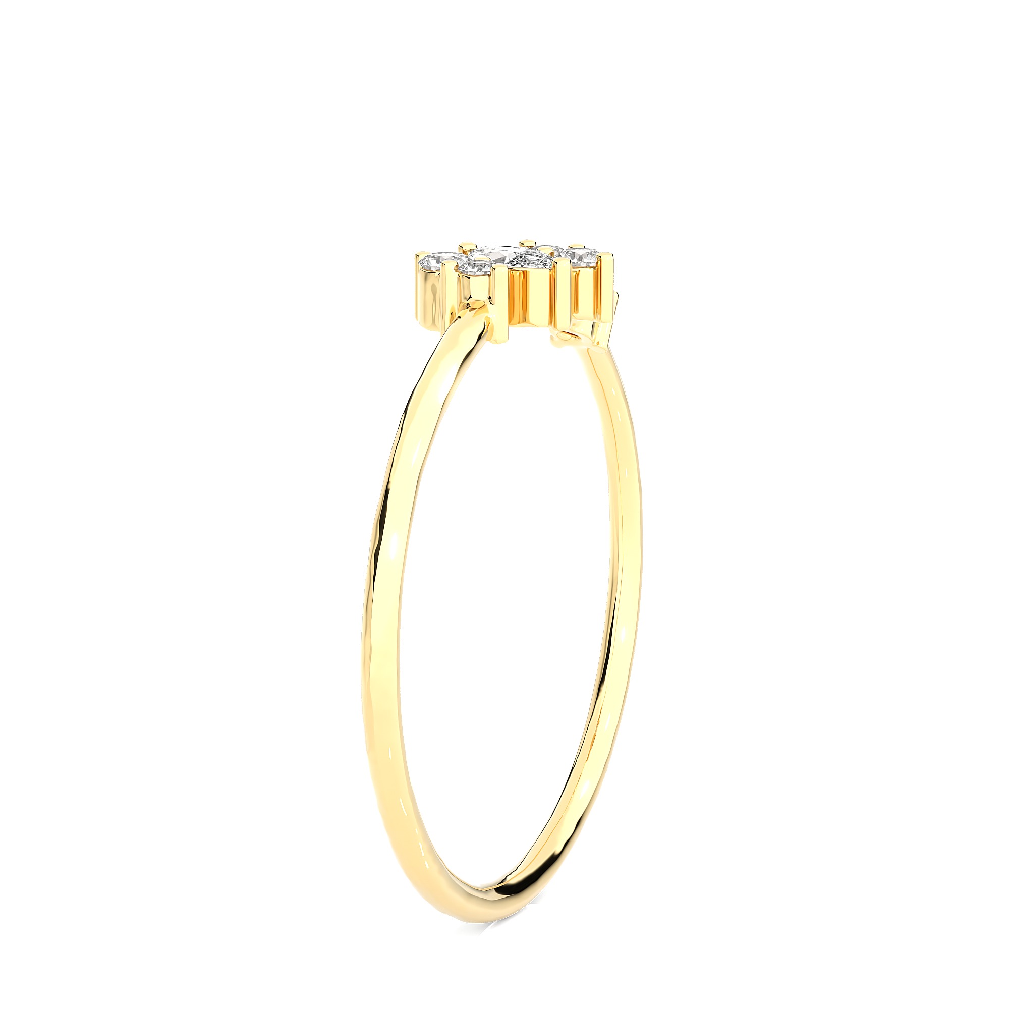 Light Minimalist Diamond Ring 3D print model_12