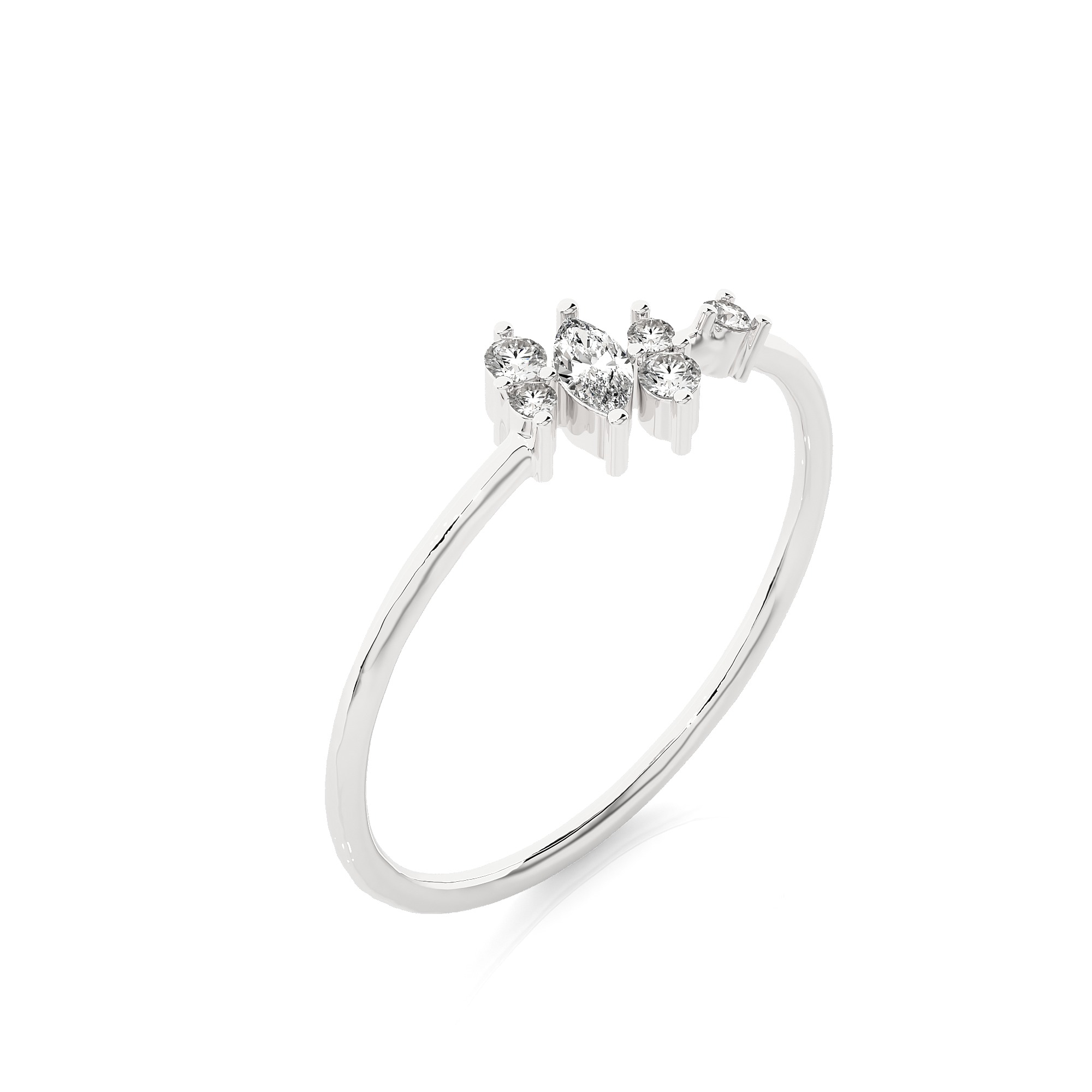 Light Minimalist Diamond Ring 3D print model_8