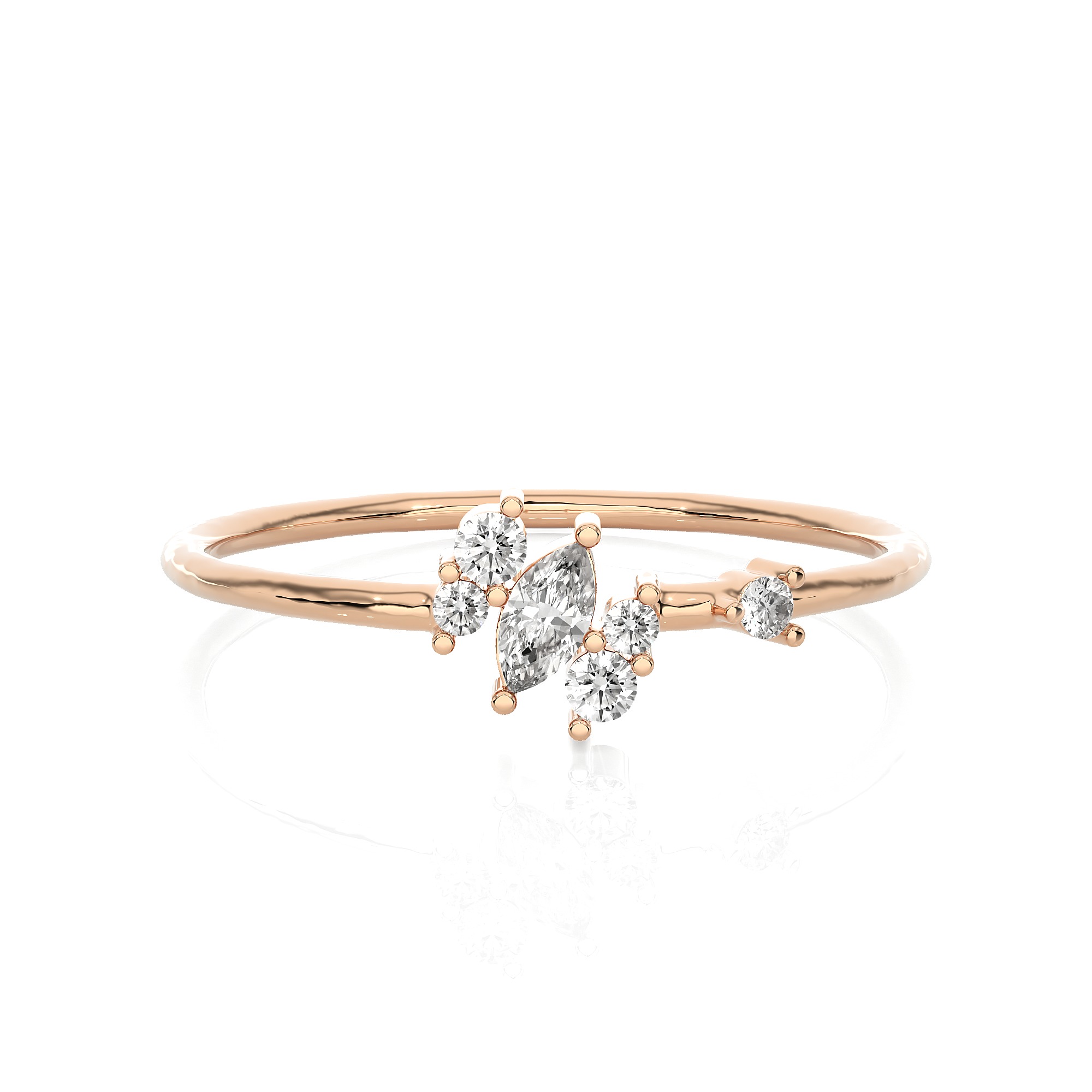 Light Minimalist Diamond Ring 3D print model_3