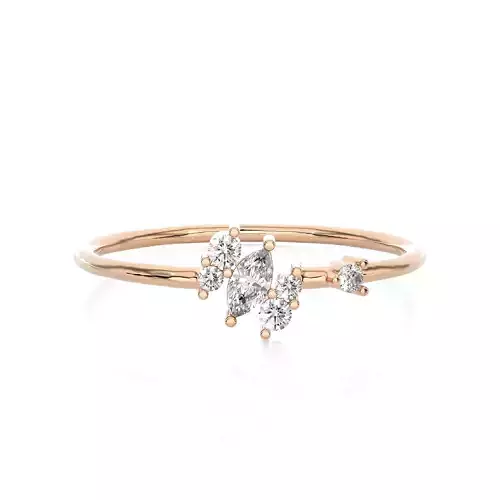 Light Minimalist Diamond Ring 3D print model