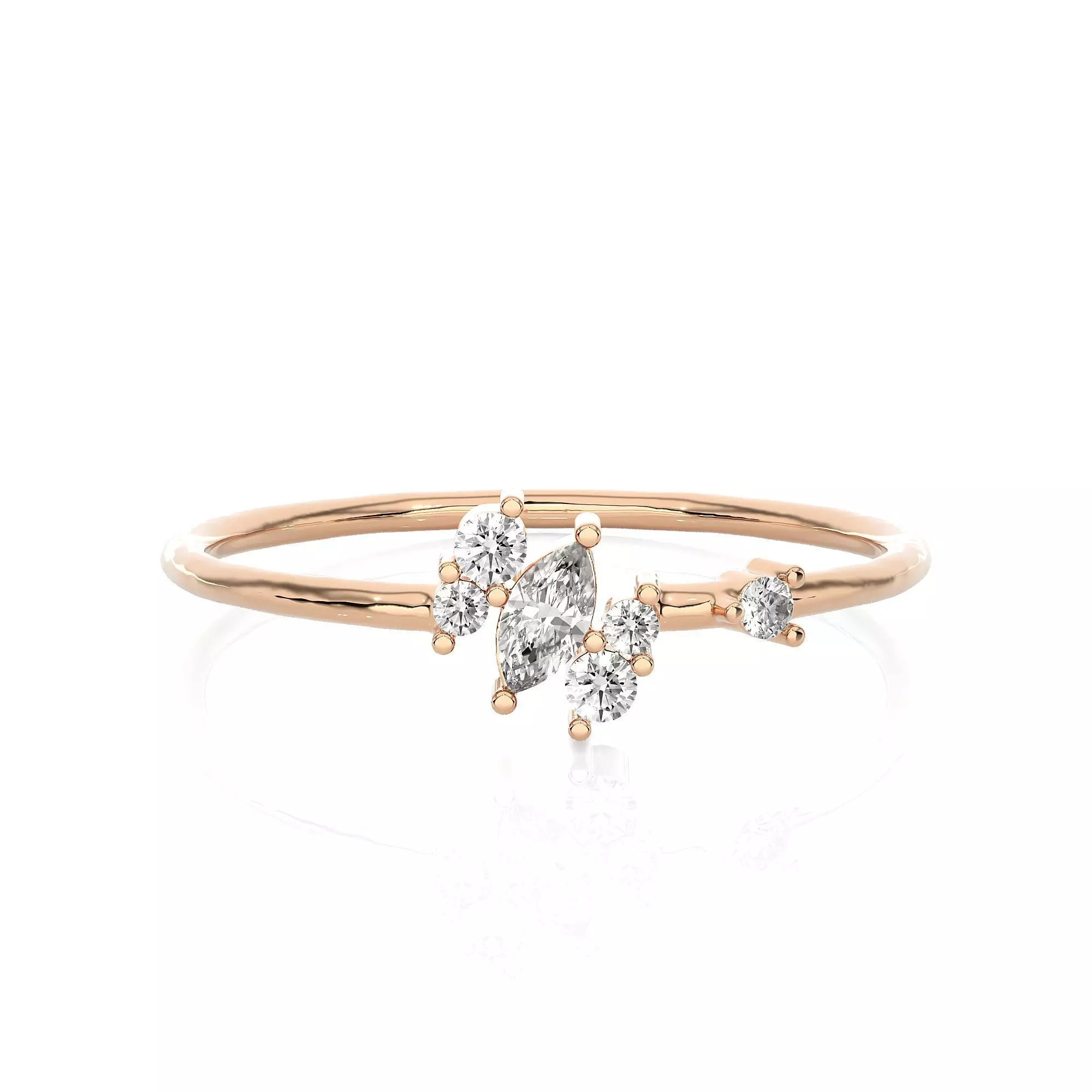 Light Minimalist Diamond Ring 3D print model_0