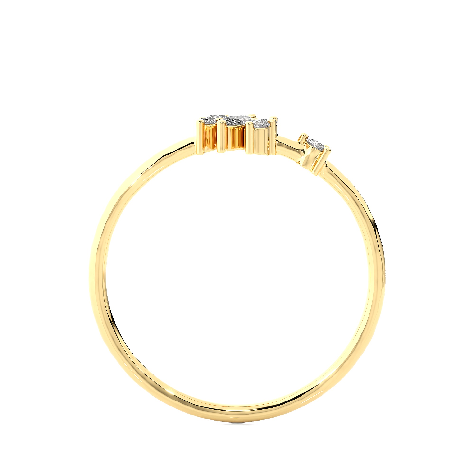 Light Minimalist Diamond Ring 3D print model_15