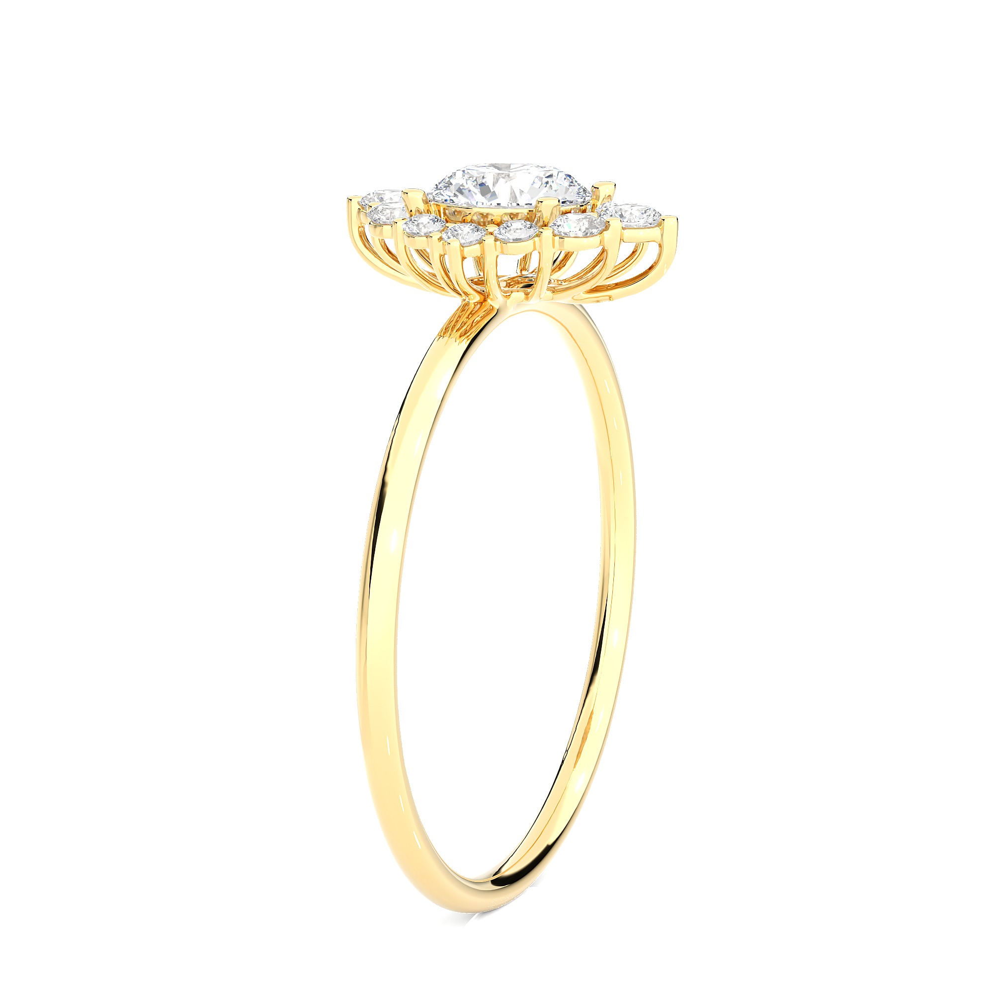Light Minimalist Diamond Ring 3D print model_8