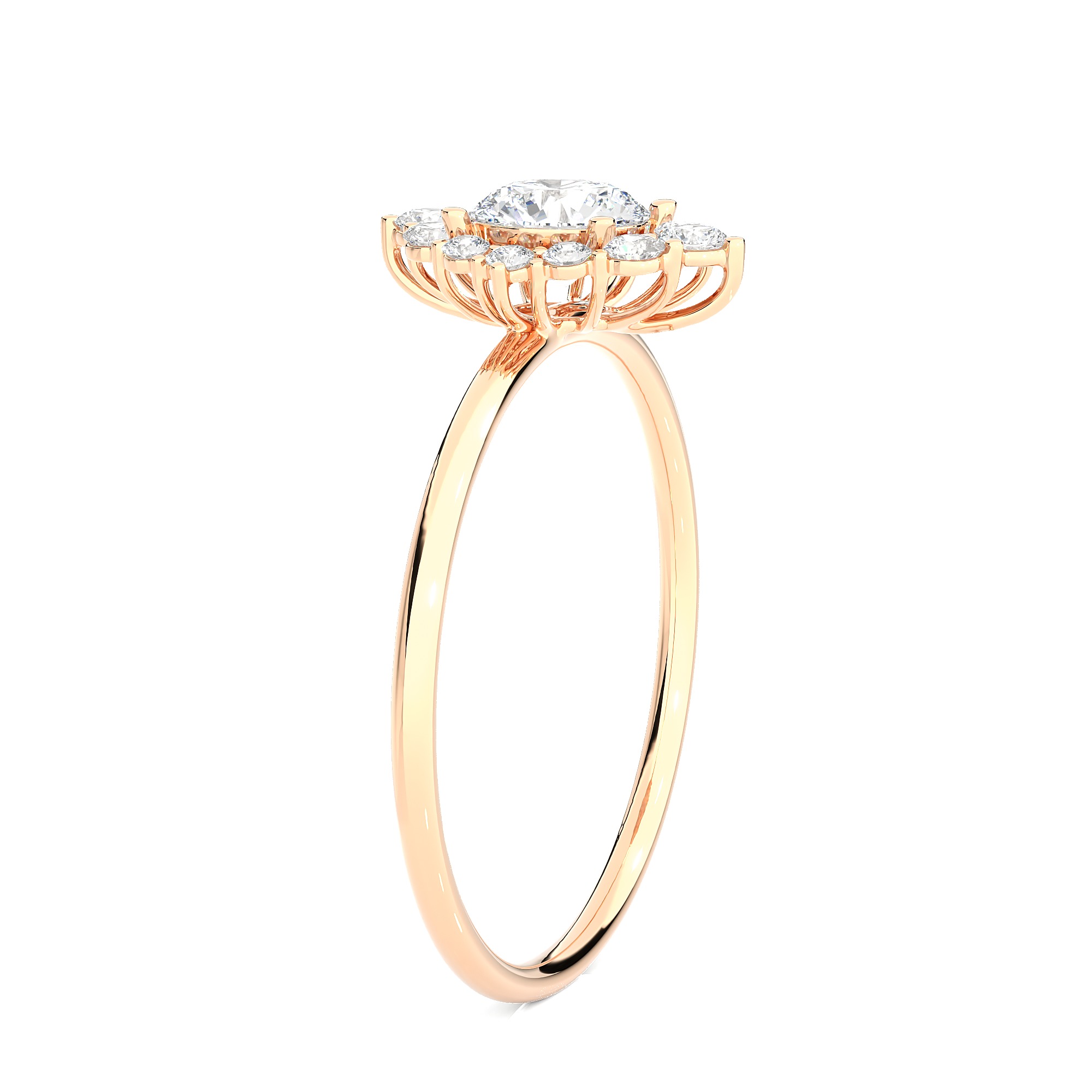 Light Minimalist Diamond Ring 3D print model_7