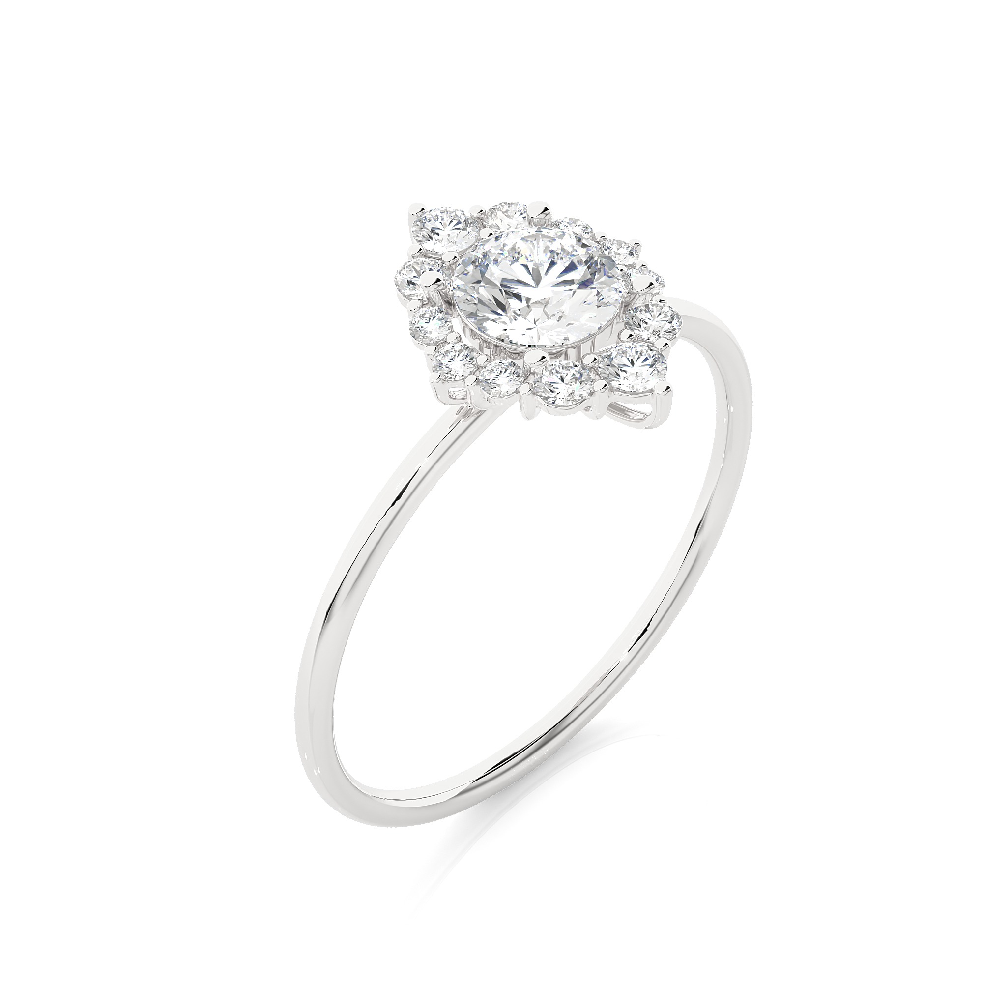 Light Minimalist Diamond Ring 3D print model_5