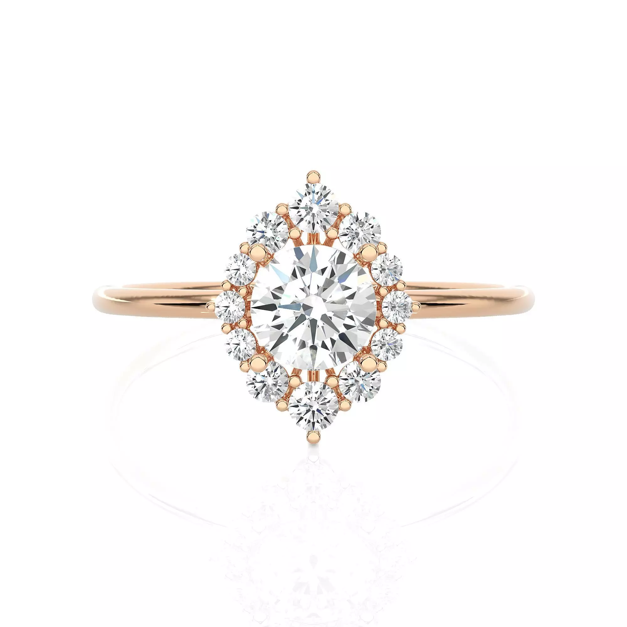 Light Minimalist Diamond Ring 3D print model_0