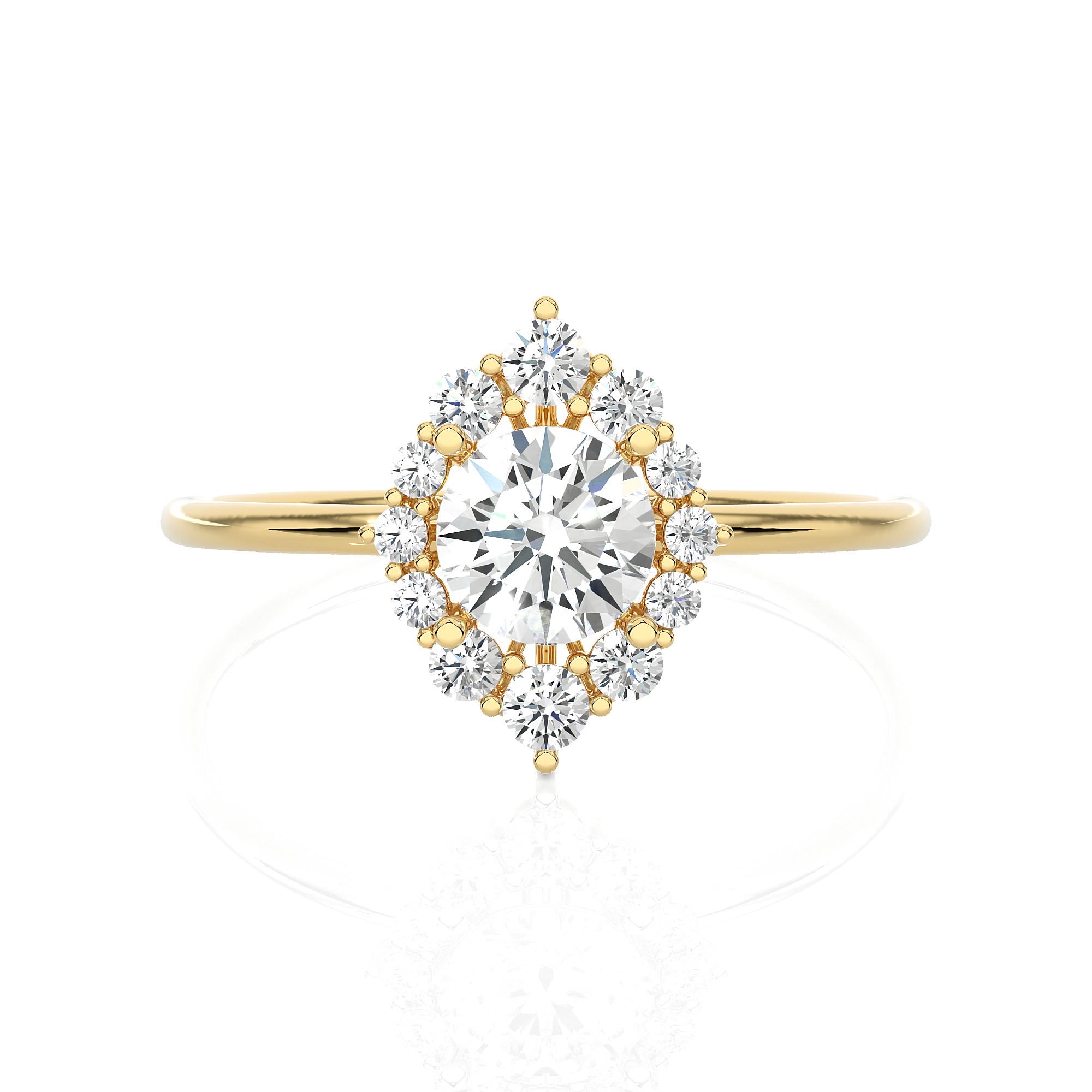 Light Minimalist Diamond Ring 3D print model_1