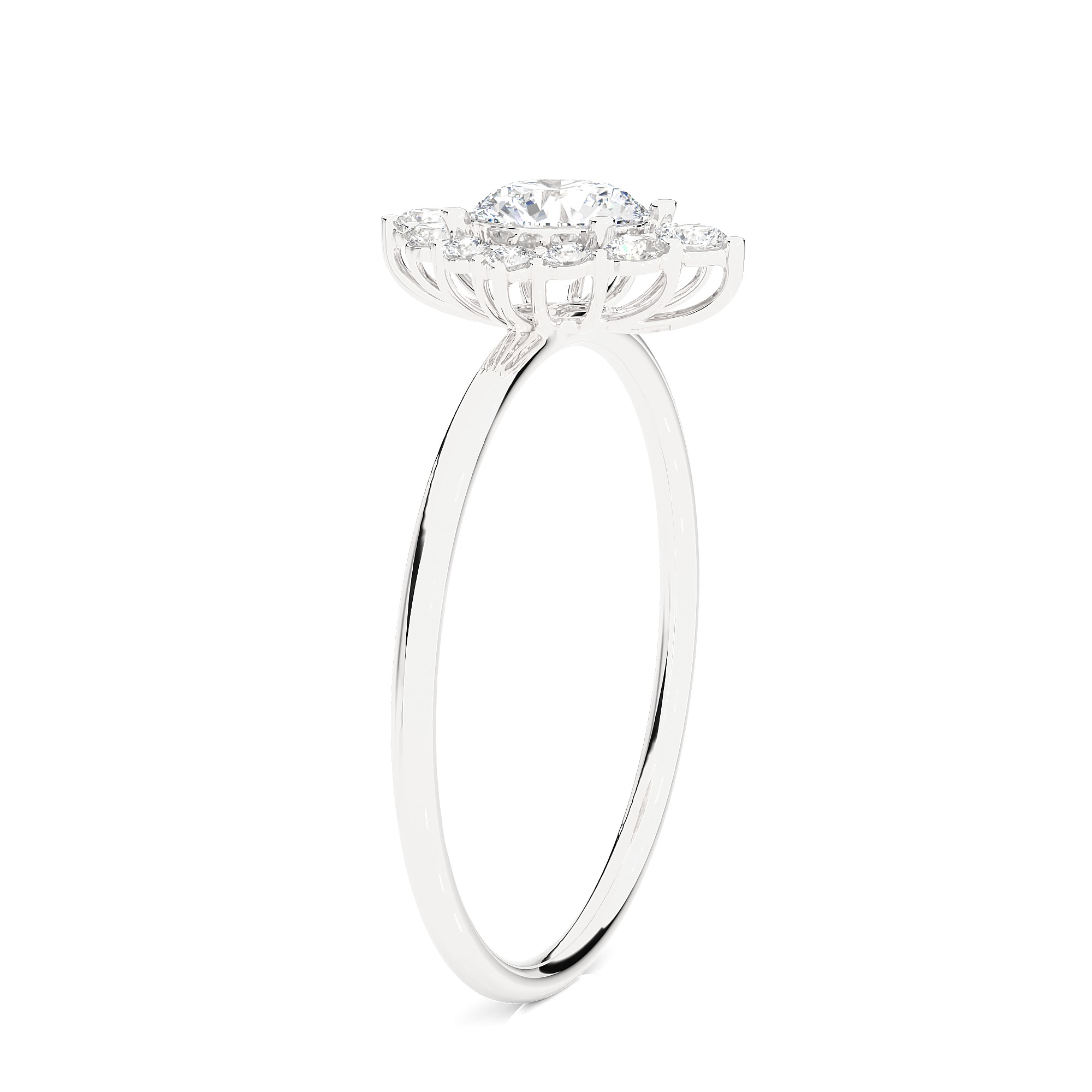 Light Minimalist Diamond Ring 3D print model_9