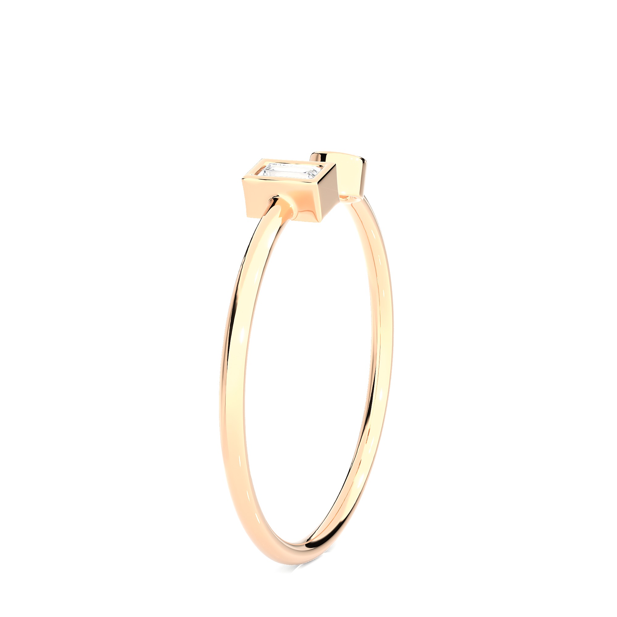 Light Minimalist Diamond Ring 3D print model_7