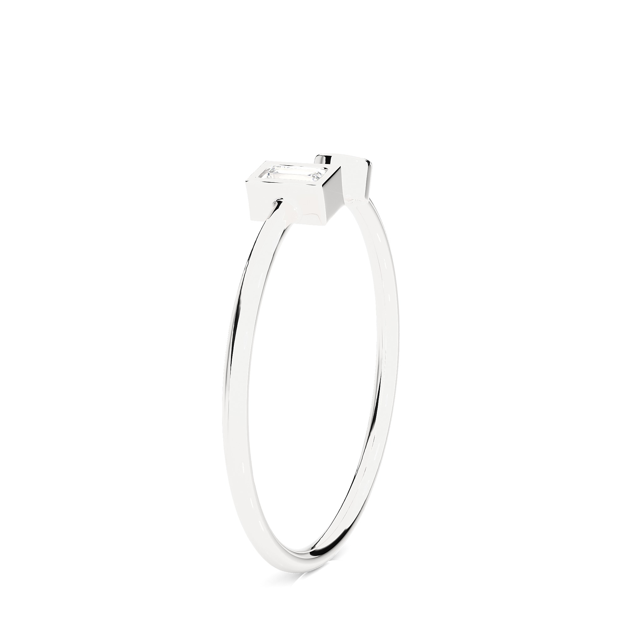 Light Minimalist Diamond Ring 3D print model_9