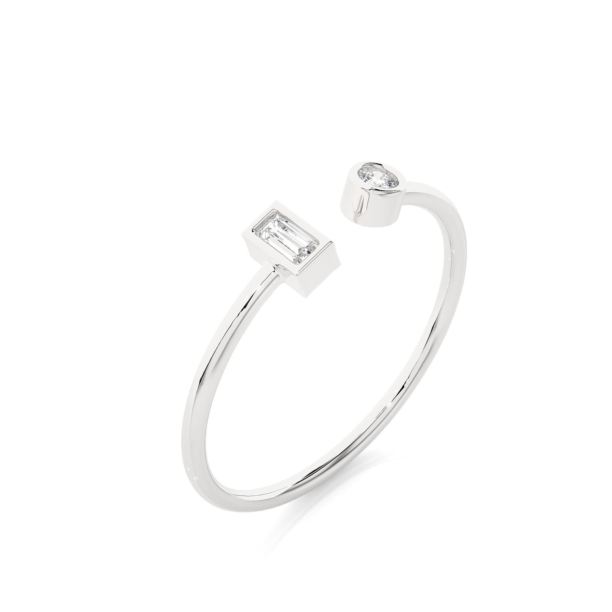 Light Minimalist Diamond Ring 3D print model_4