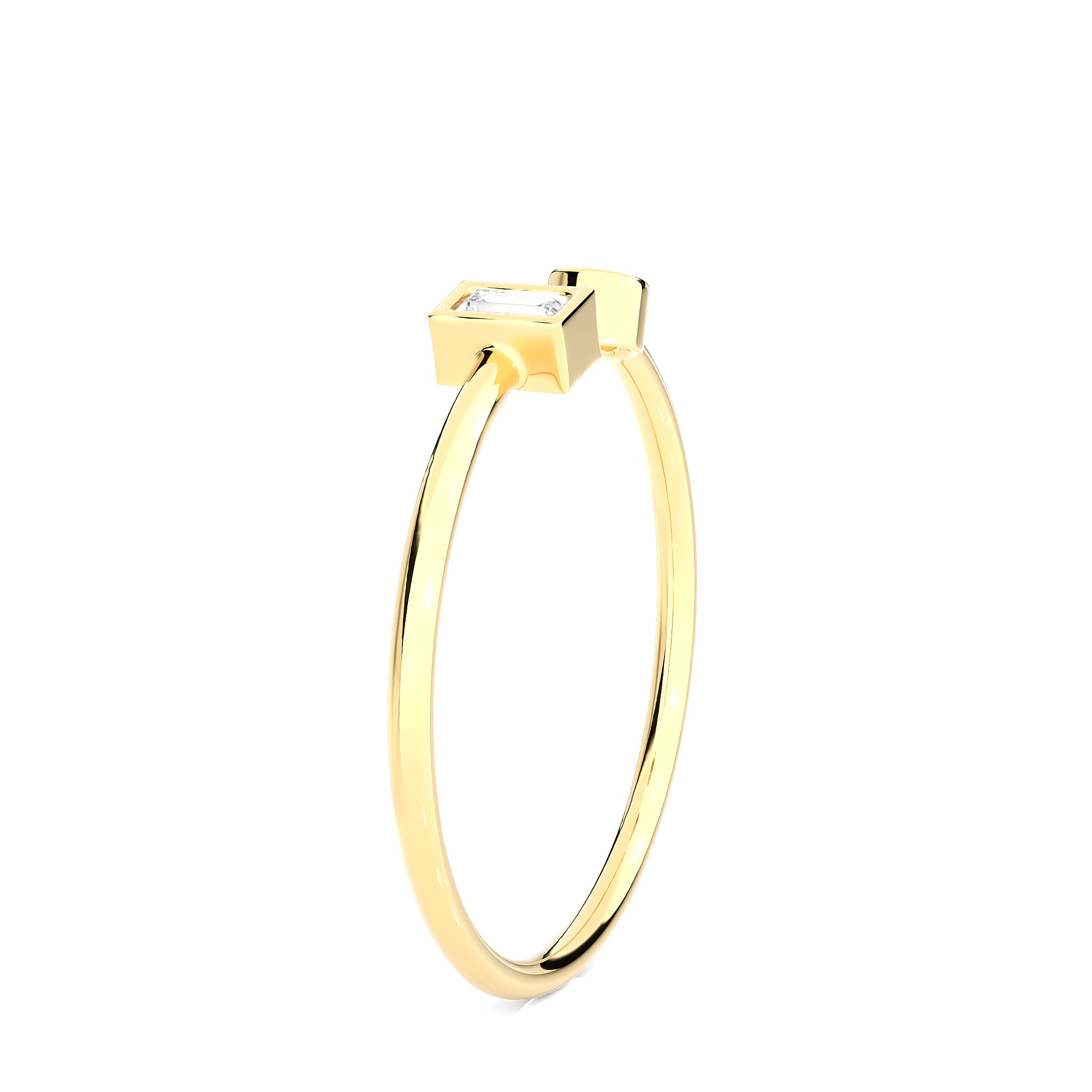 Light Minimalist Diamond Ring 3D print model_8