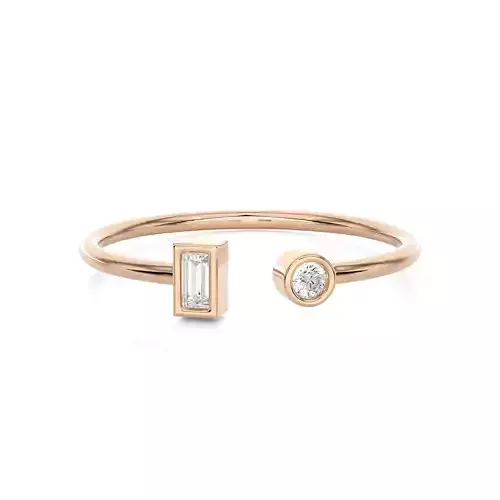 Light Minimalist Diamond Ring 3D print model