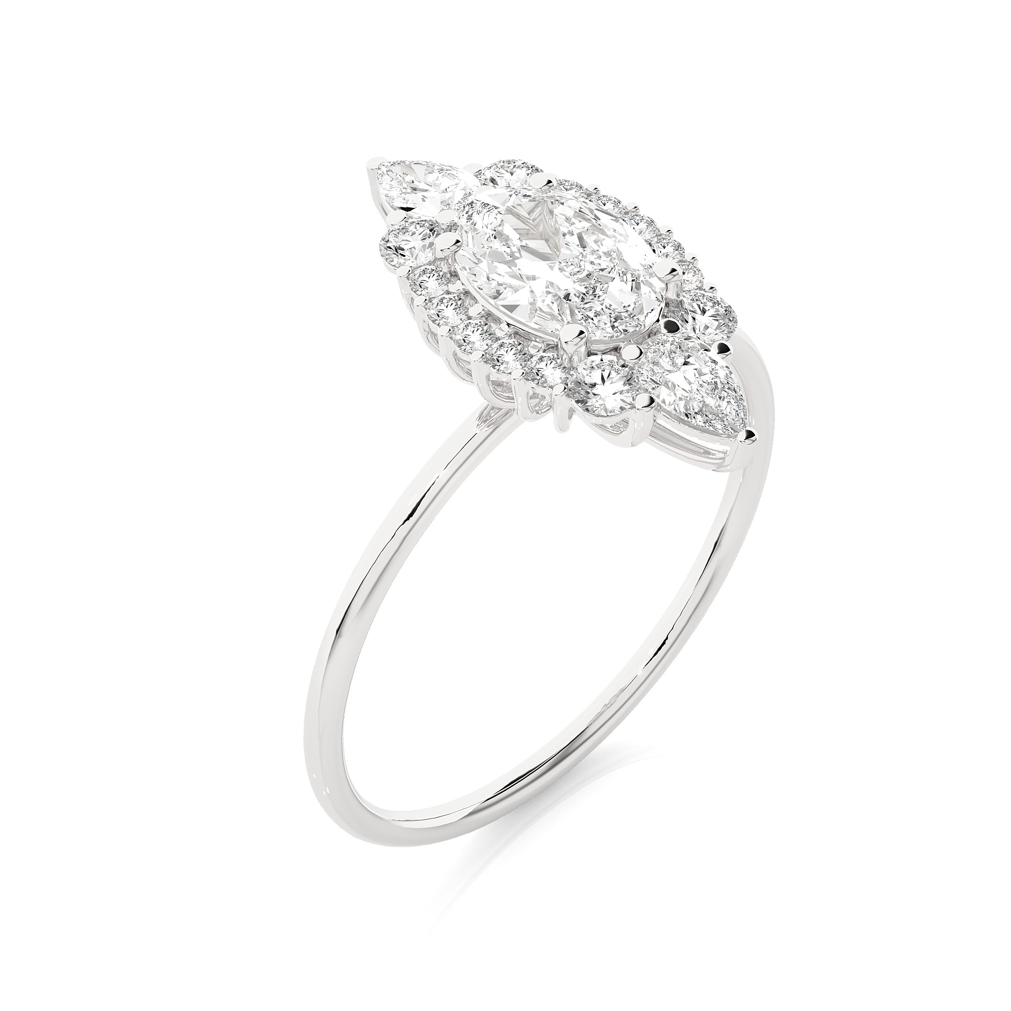 Light Minimalist Diamond Ring 3D print model_3