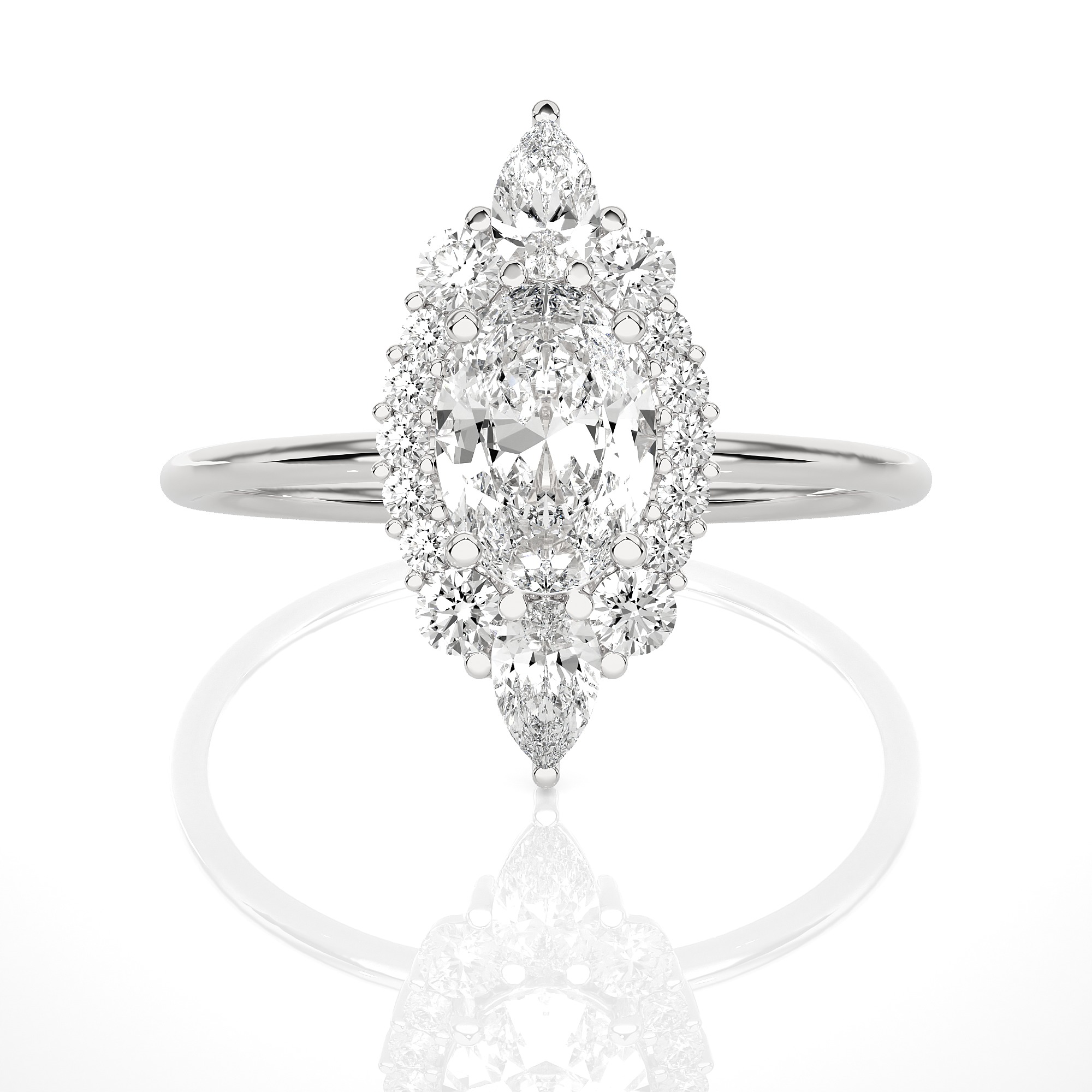 Light Minimalist Diamond Ring 3D print model_2