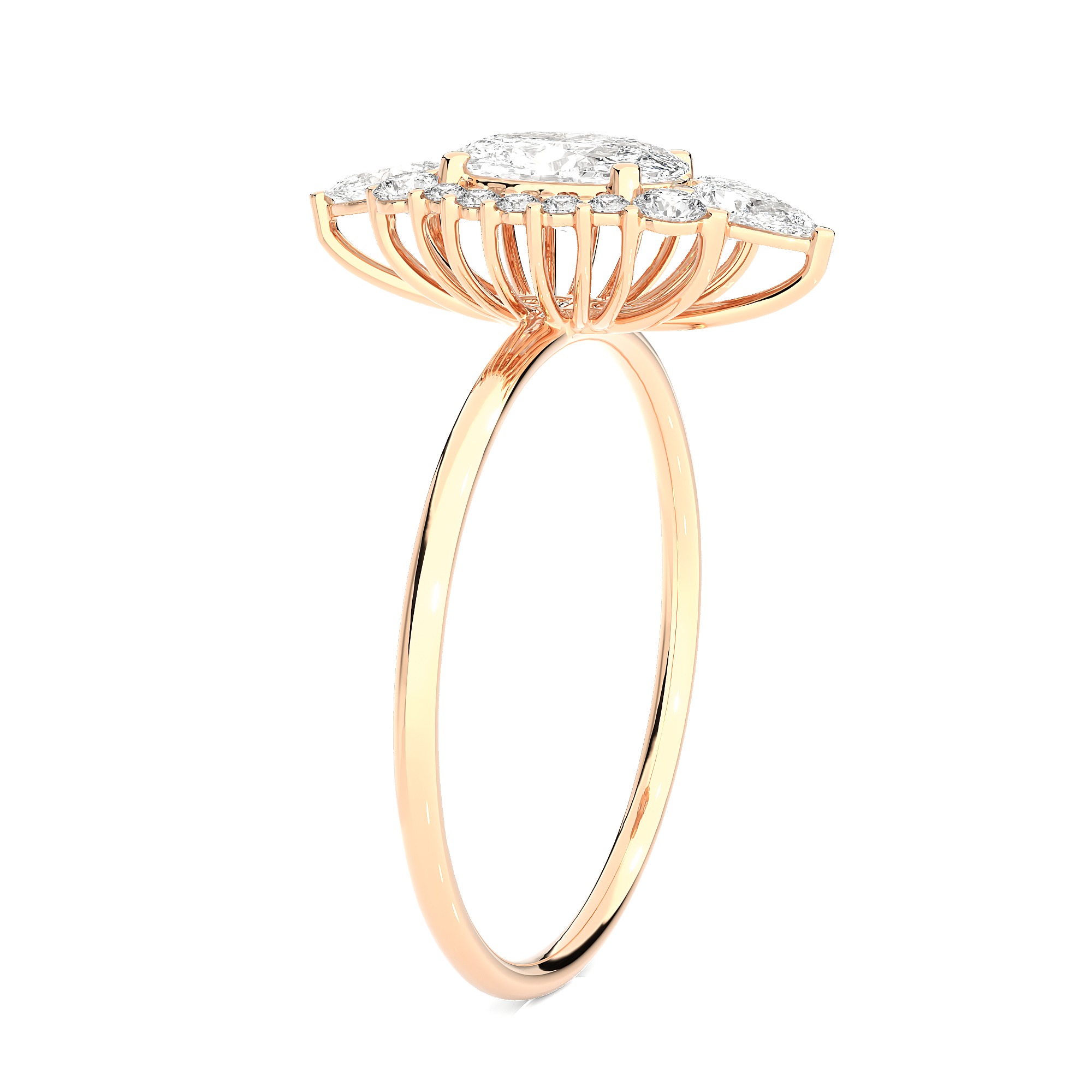 Light Minimalist Diamond Ring 3D print model_7