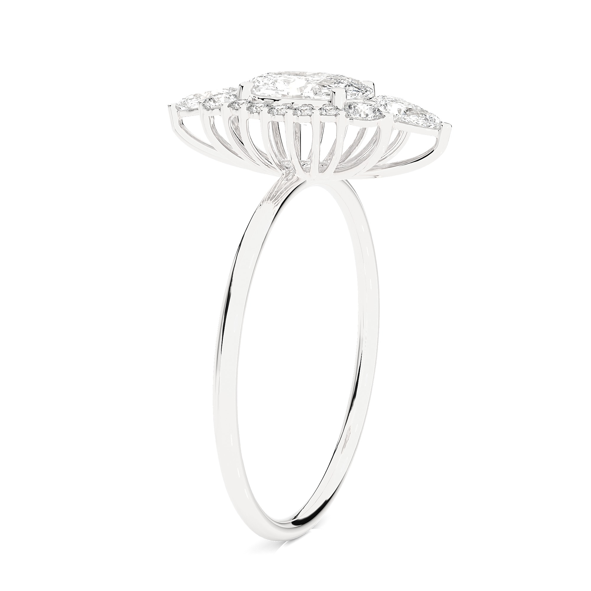 Light Minimalist Diamond Ring 3D print model_8