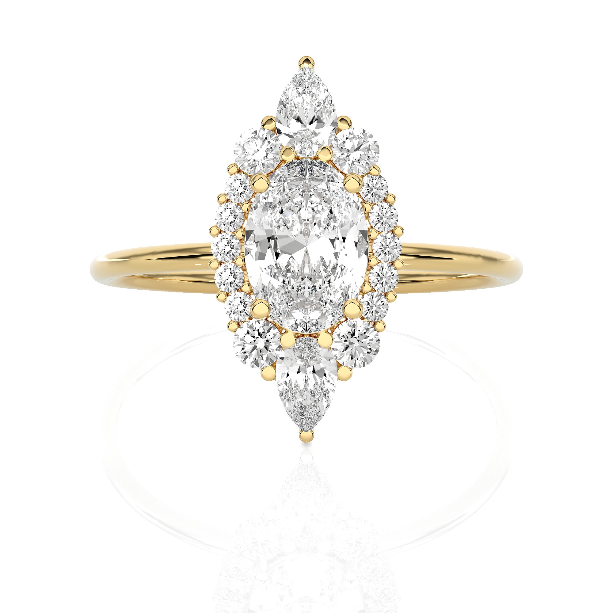 Light Minimalist Diamond Ring 3D print model_1