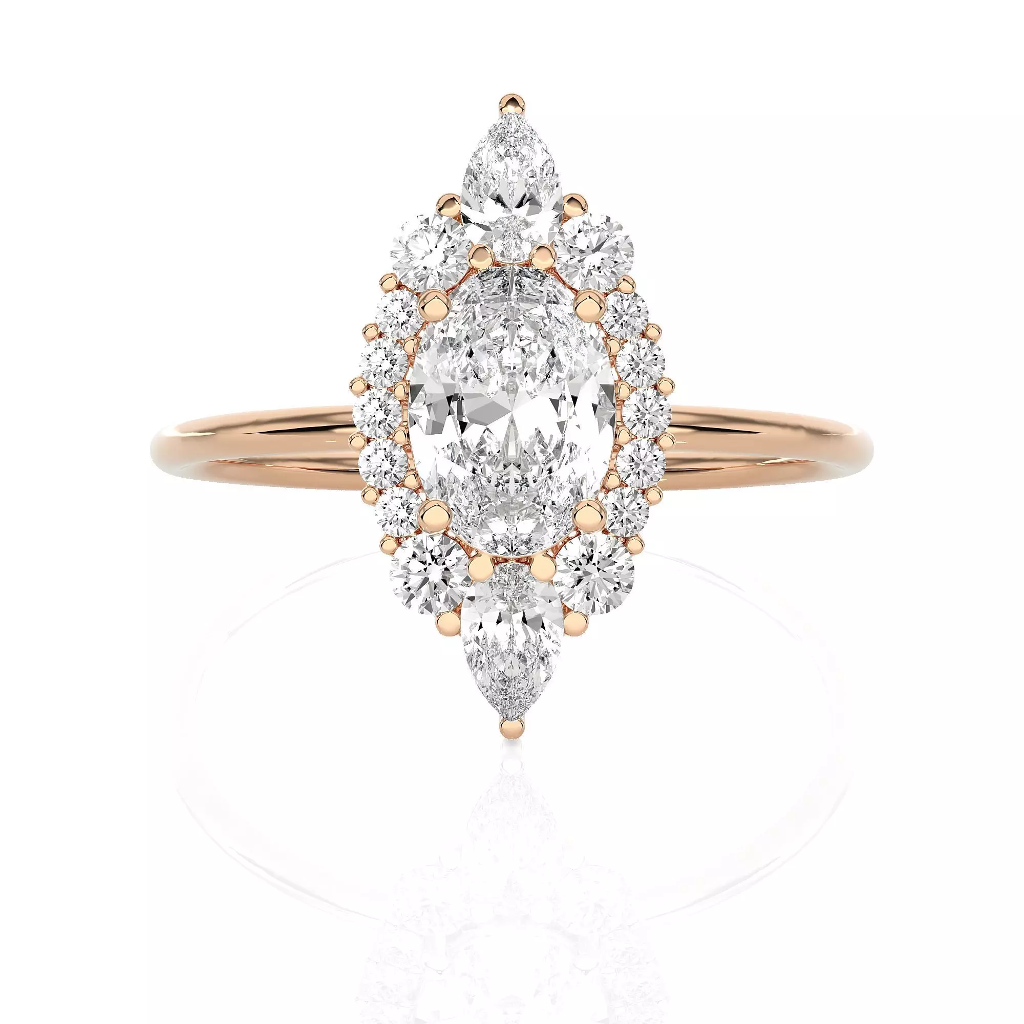 Light Minimalist Diamond Ring 3D print model_0