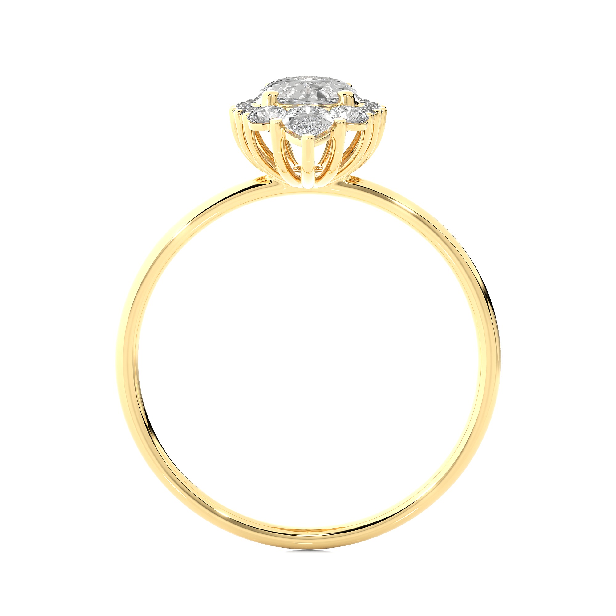 Light Minimalist Diamond Ring 3D print model_11