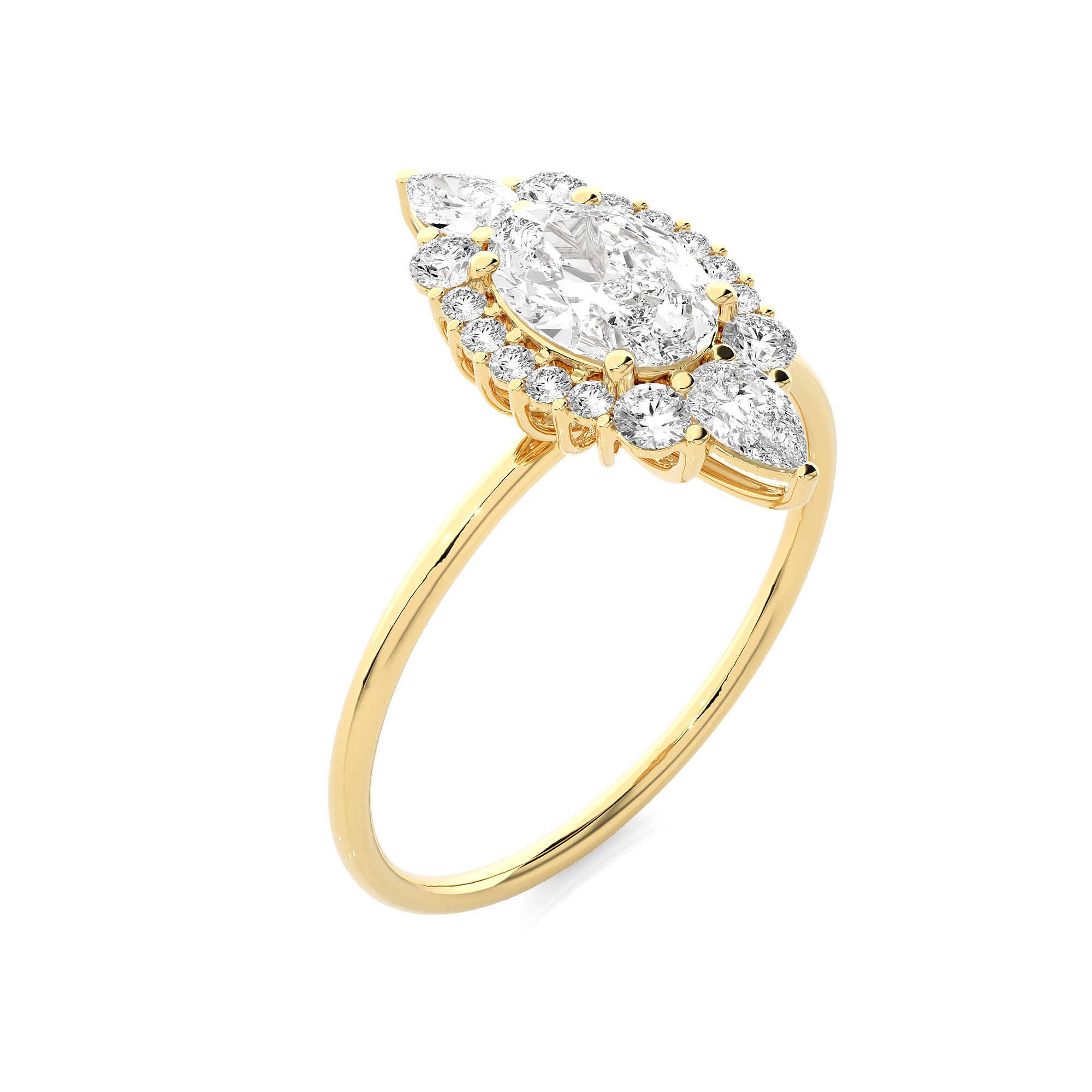 Light Minimalist Diamond Ring 3D print model_6