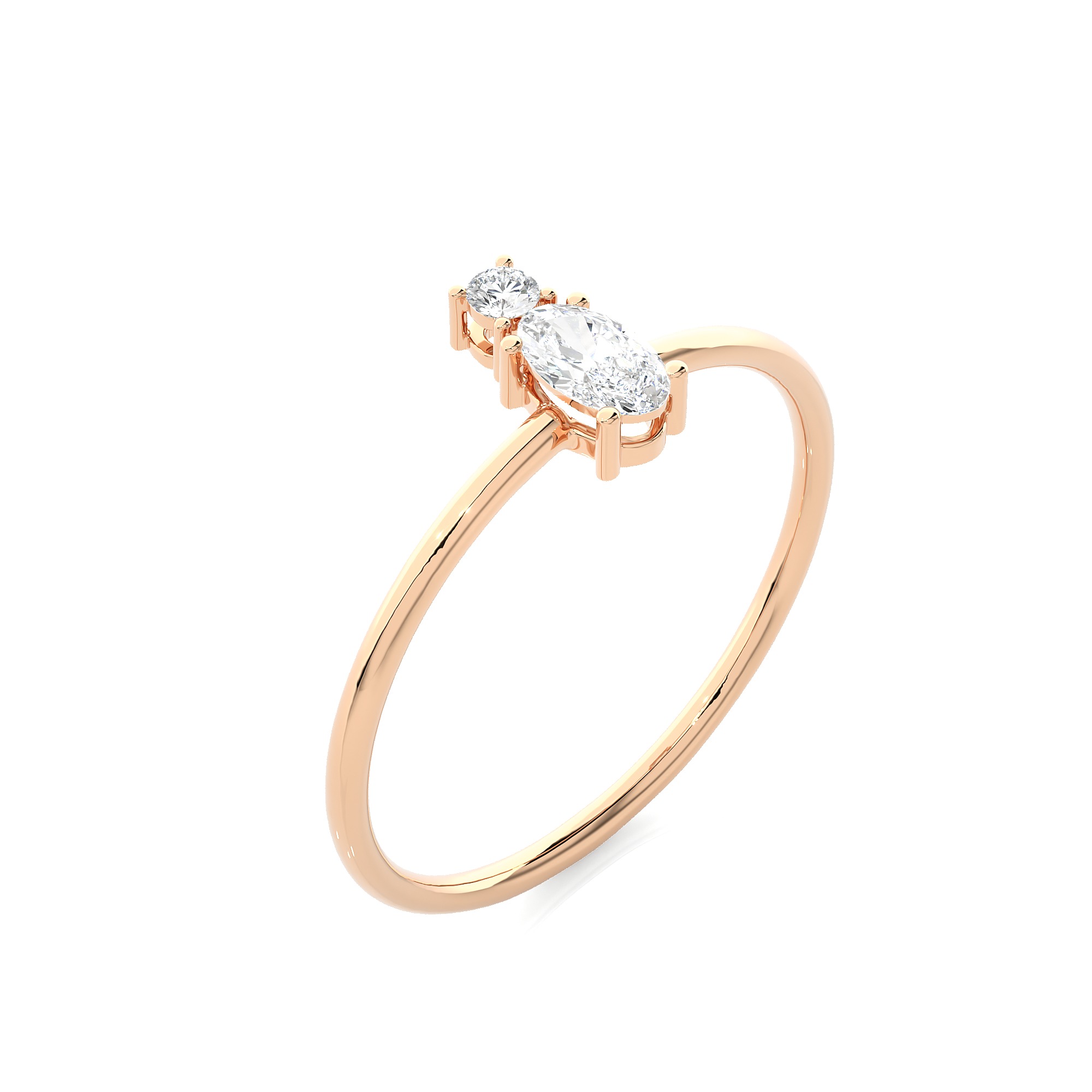 Light Minimalist Diamond Ring 3D print model_5