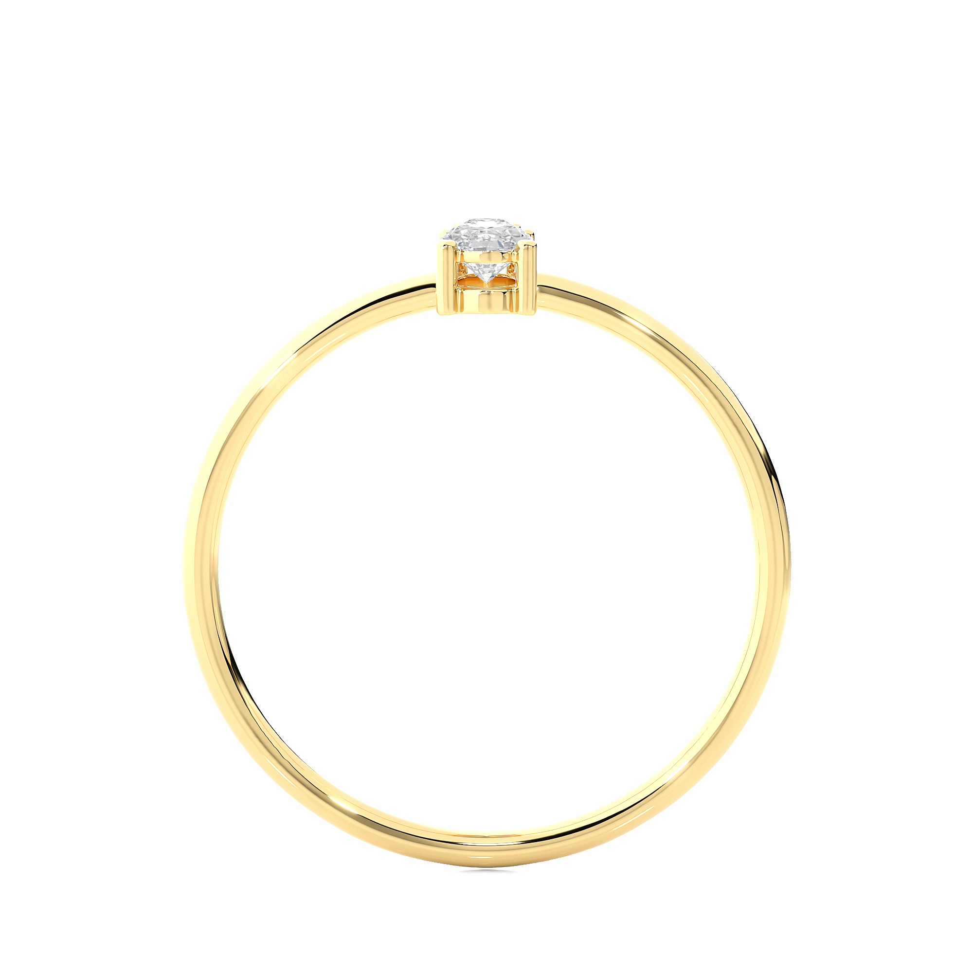 Light Minimalist Diamond Ring 3D print model_12