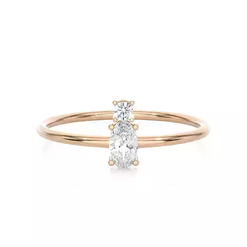 Light Minimalist Diamond Ring 3D print model