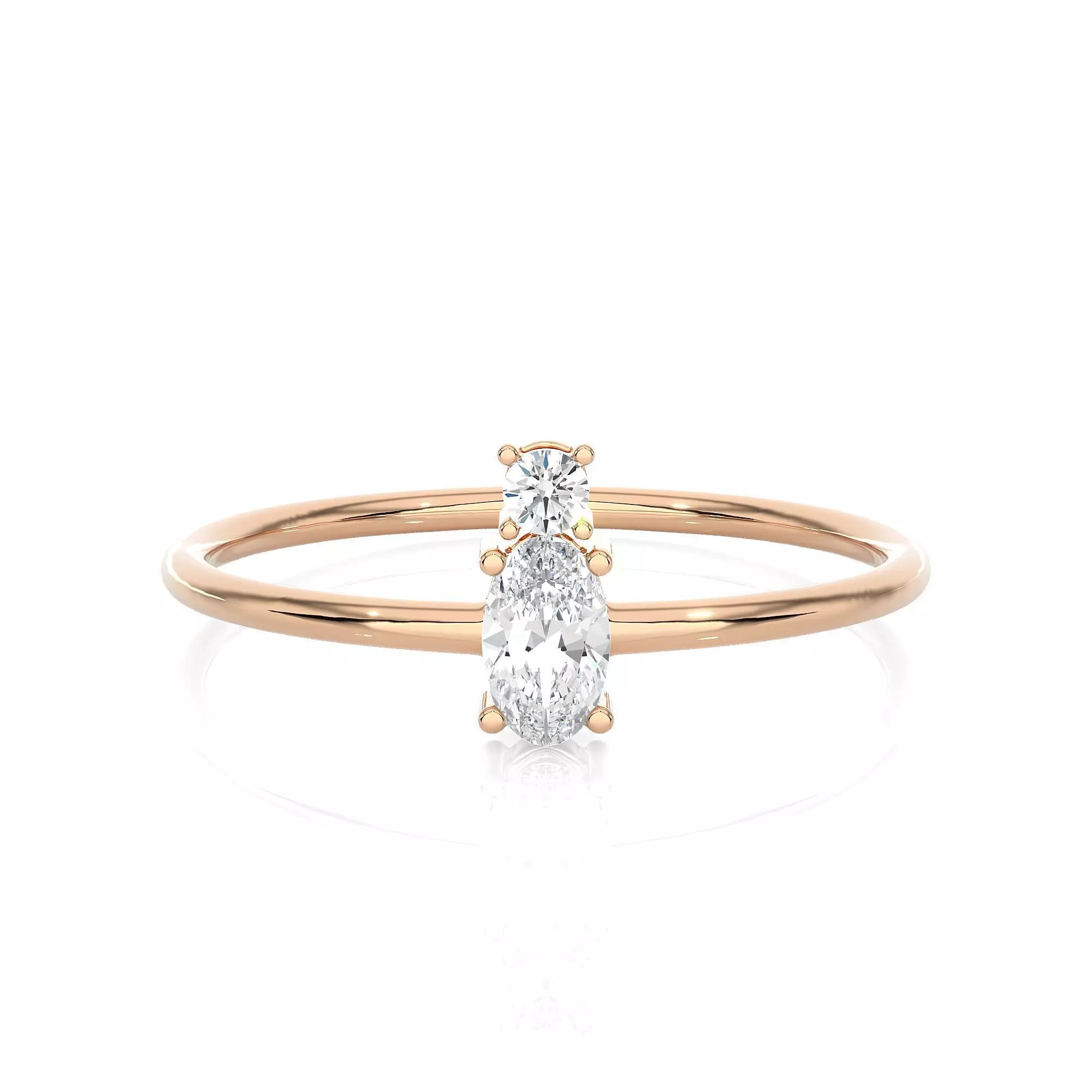 Light Minimalist Diamond Ring 3D print model_0