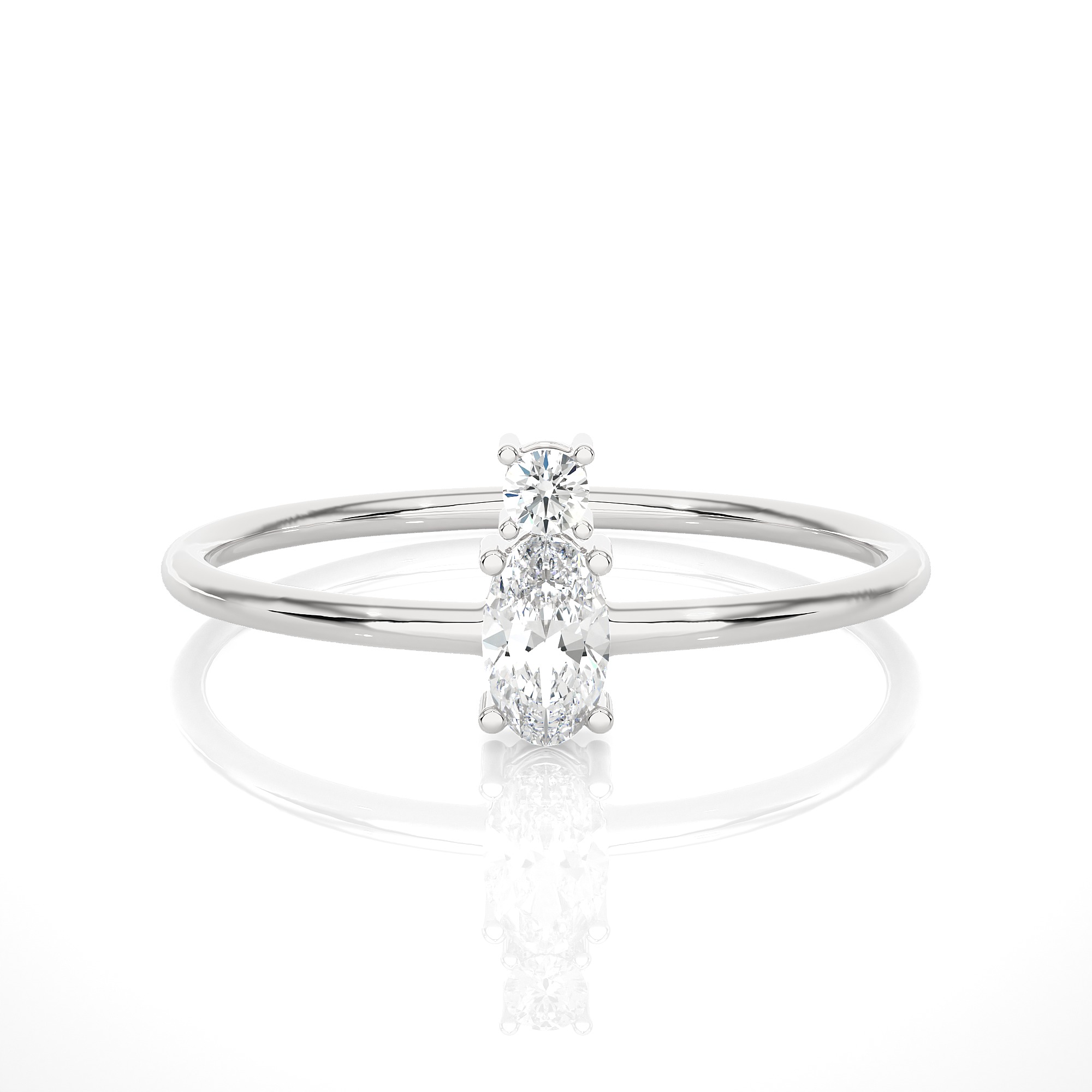 Light Minimalist Diamond Ring 3D print model_1