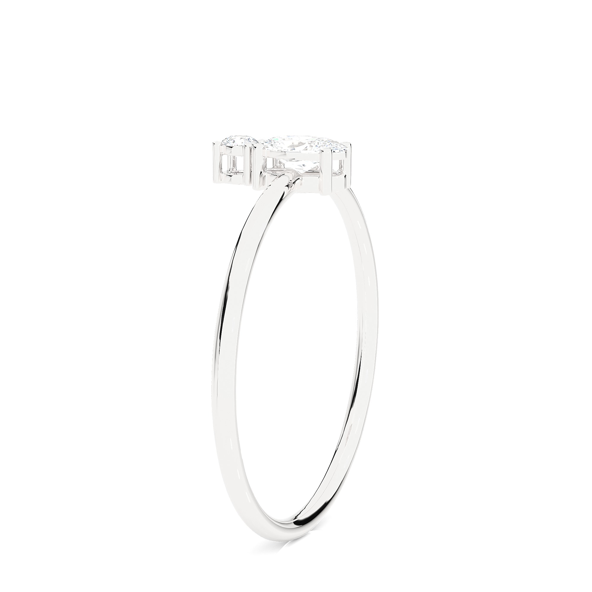 Light Minimalist Diamond Ring 3D print model_9