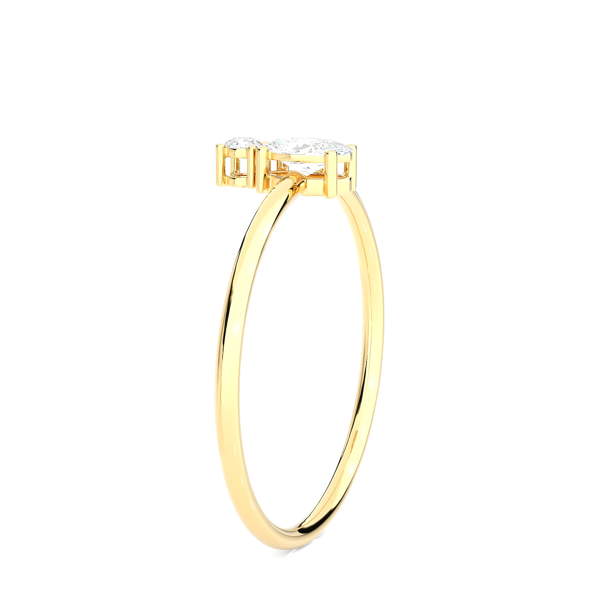 Light Minimalist Diamond Ring 3D print model_8