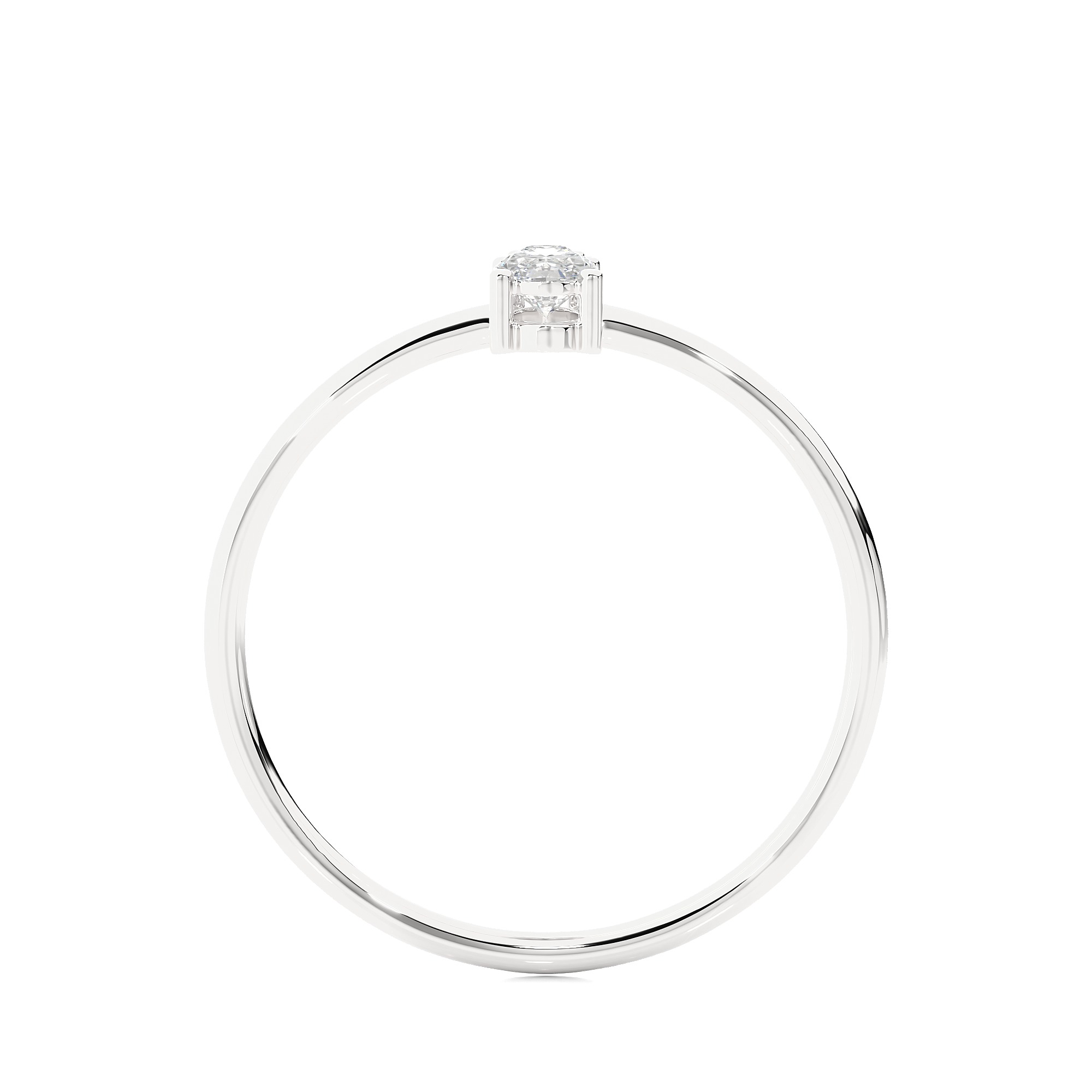 Light Minimalist Diamond Ring 3D print model_11