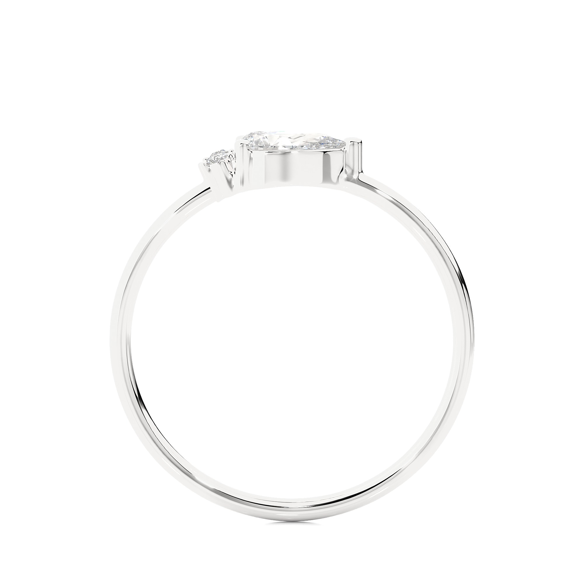 Light Minimalist Diamond Ring 3D print model_12