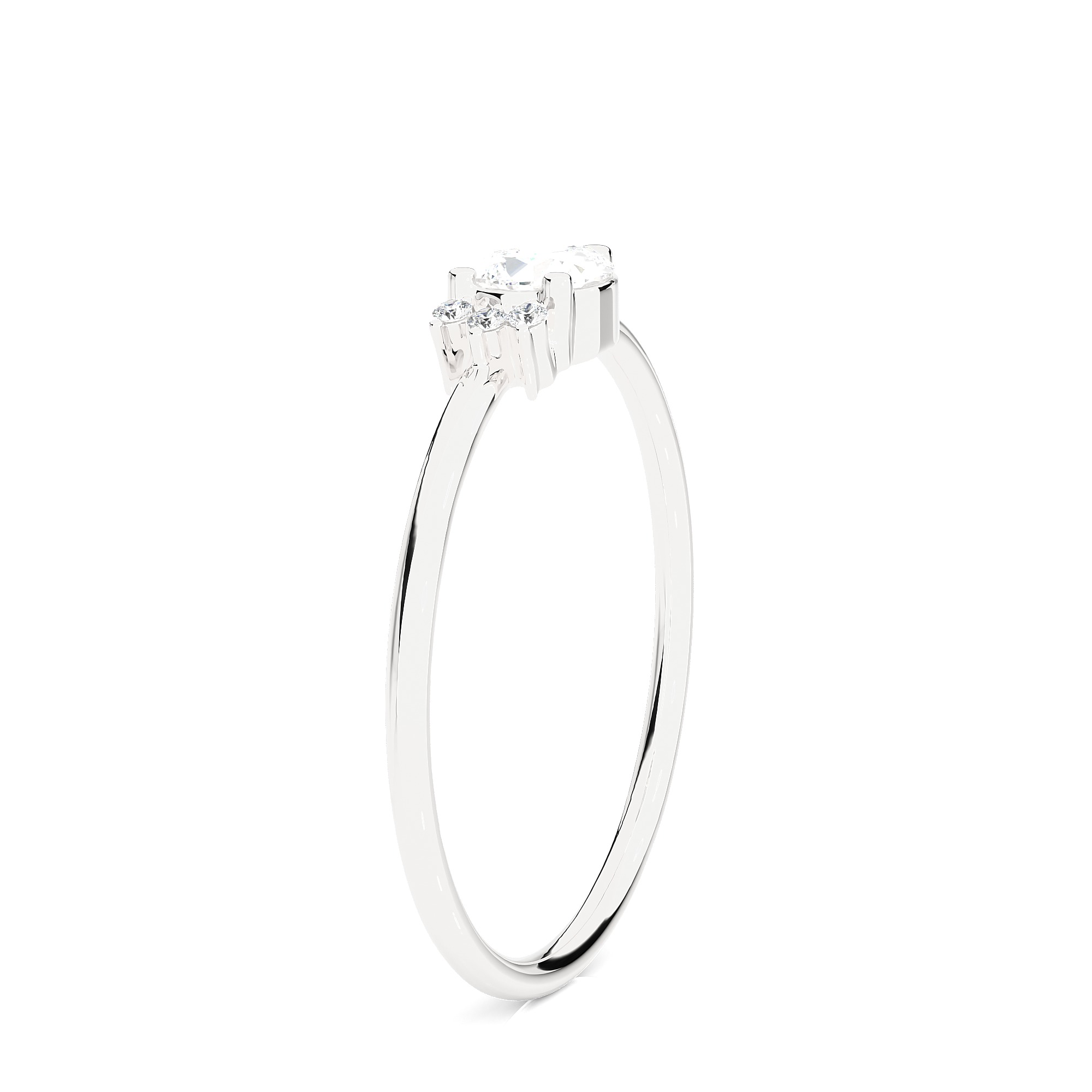 Light Minimalist Diamond Ring 3D print model_9