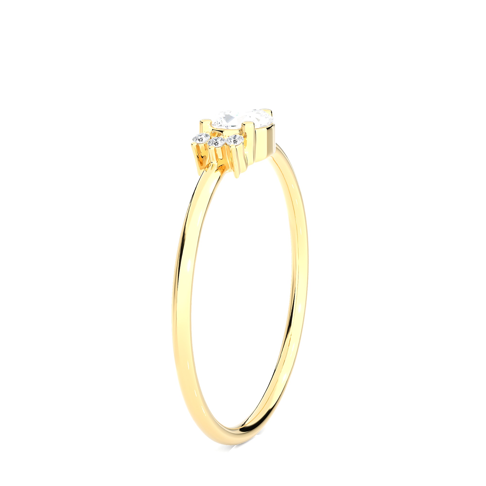 Light Minimalist Diamond Ring 3D print model_8
