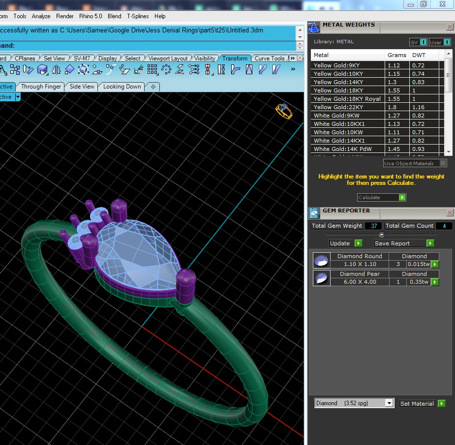 Light Minimalist Diamond Ring 3D print model_4