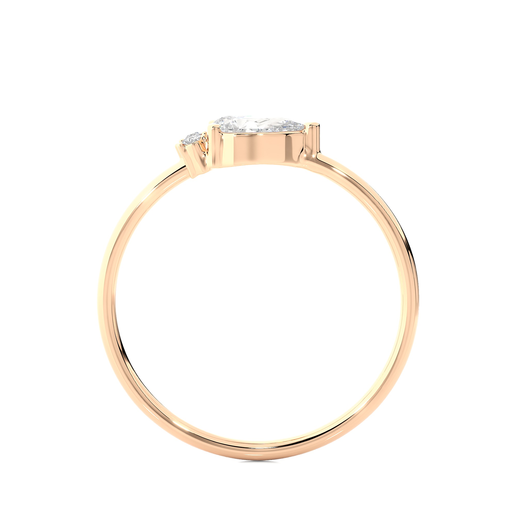 Light Minimalist Diamond Ring 3D print model_10