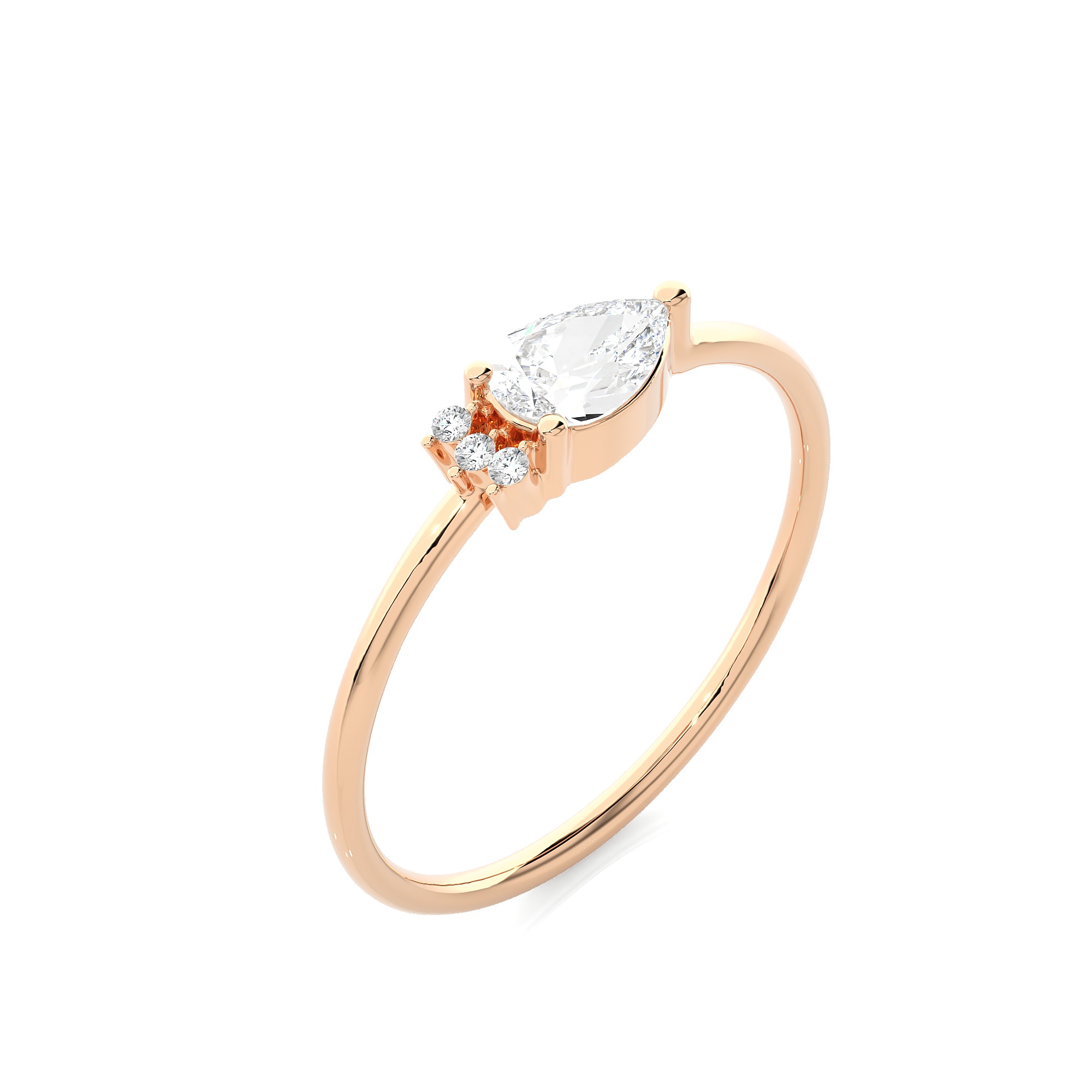 Light Minimalist Diamond Ring 3D print model_5