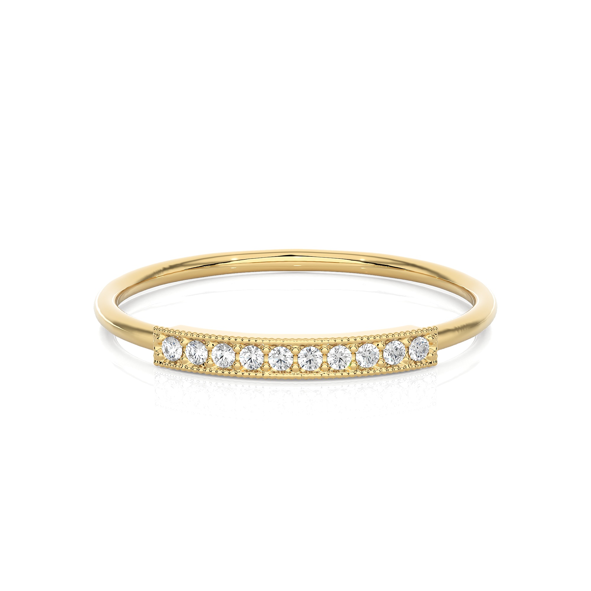 Light Minimalist Diamond Ring 3D print model_1