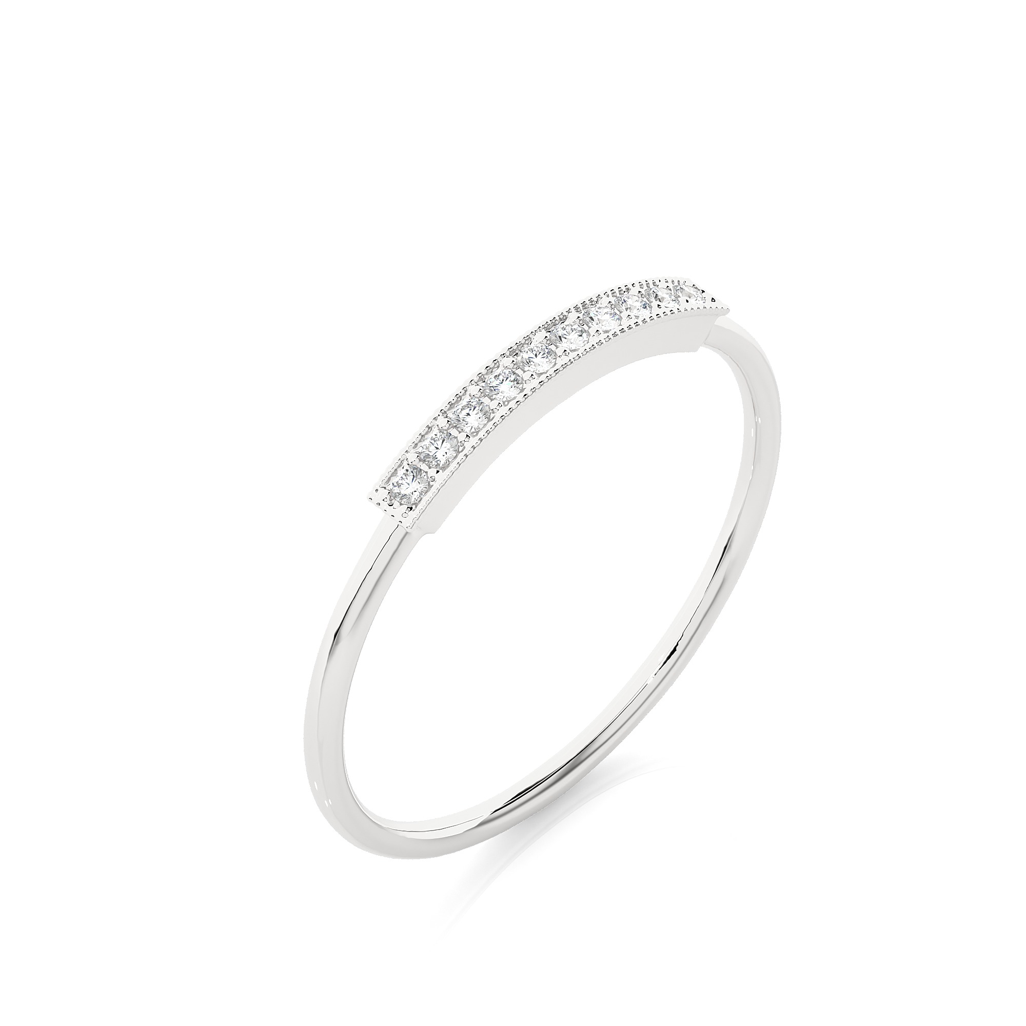 Light Minimalist Diamond Ring 3D print model_3