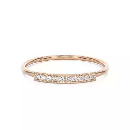 Light Minimalist Diamond Ring